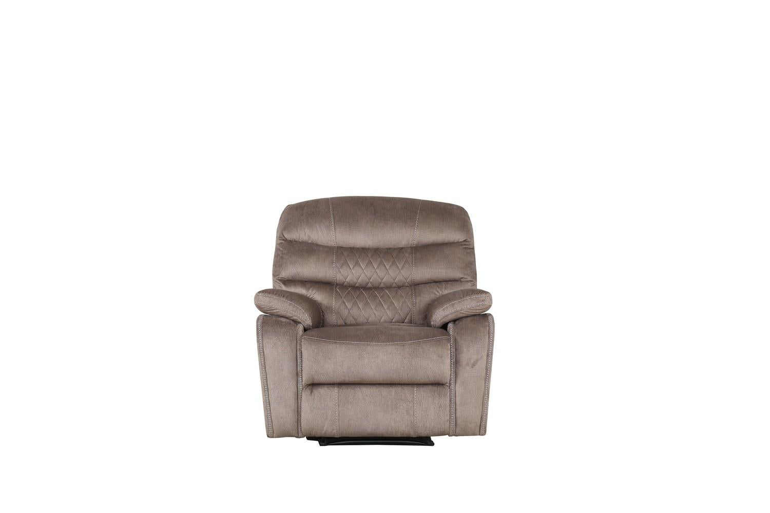 Light Brown Microfiber Recliner Chair