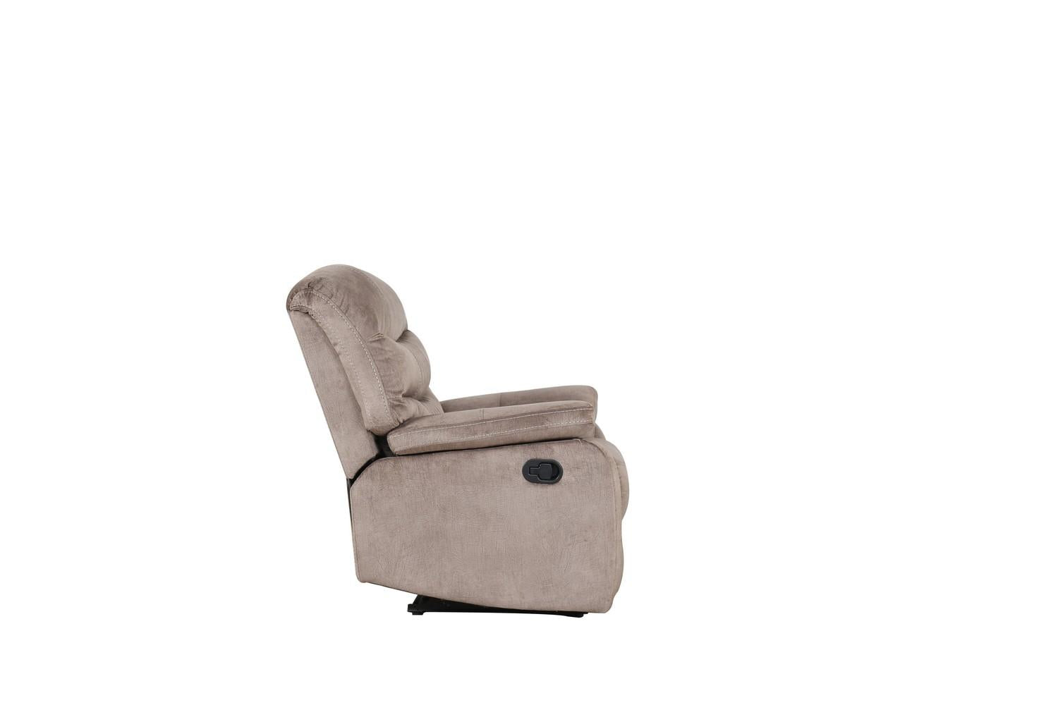 Light Brown Microfiber Recliner Chair