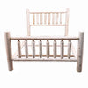 Natural Light Honey Finish Low Post Cedar Log Queen Bed