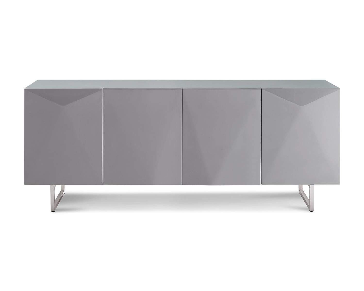 79 X 18 X 32 Gray White Metal Buffet