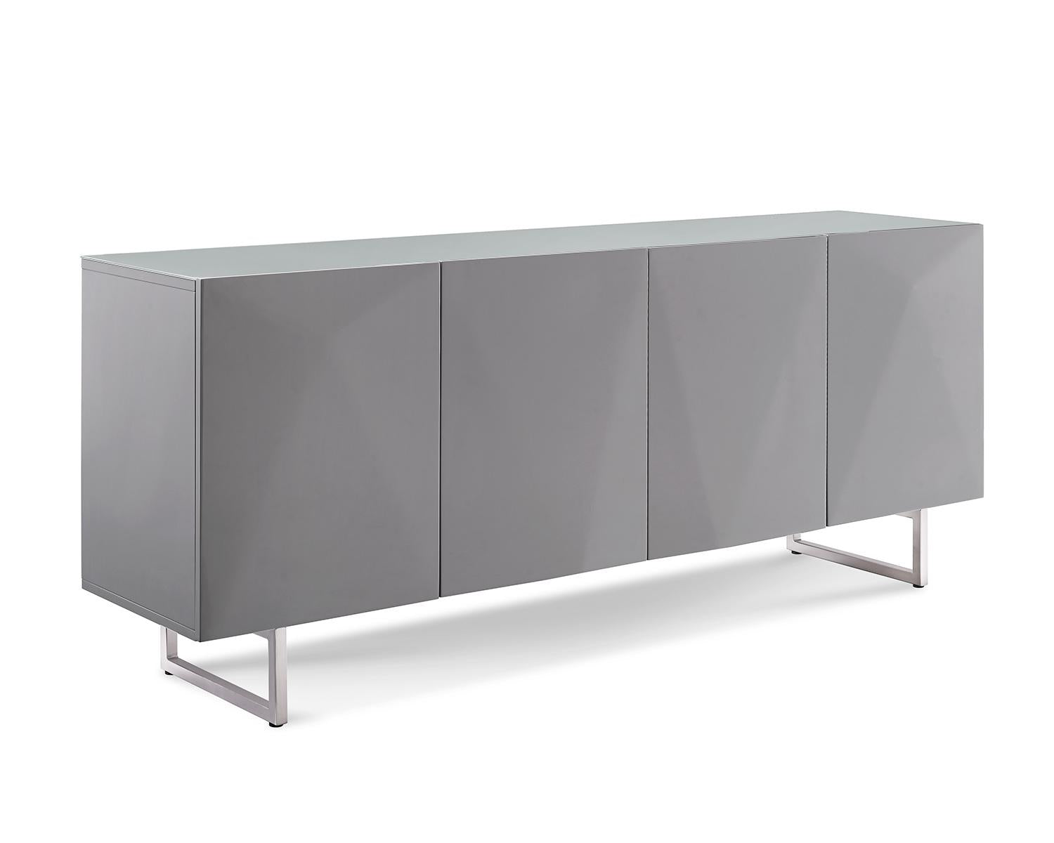 79 X 18 X 32 Gray White Metal Buffet