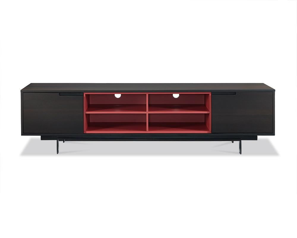 87 X 19 X 22 Smoke Oak Veneer TV Unit