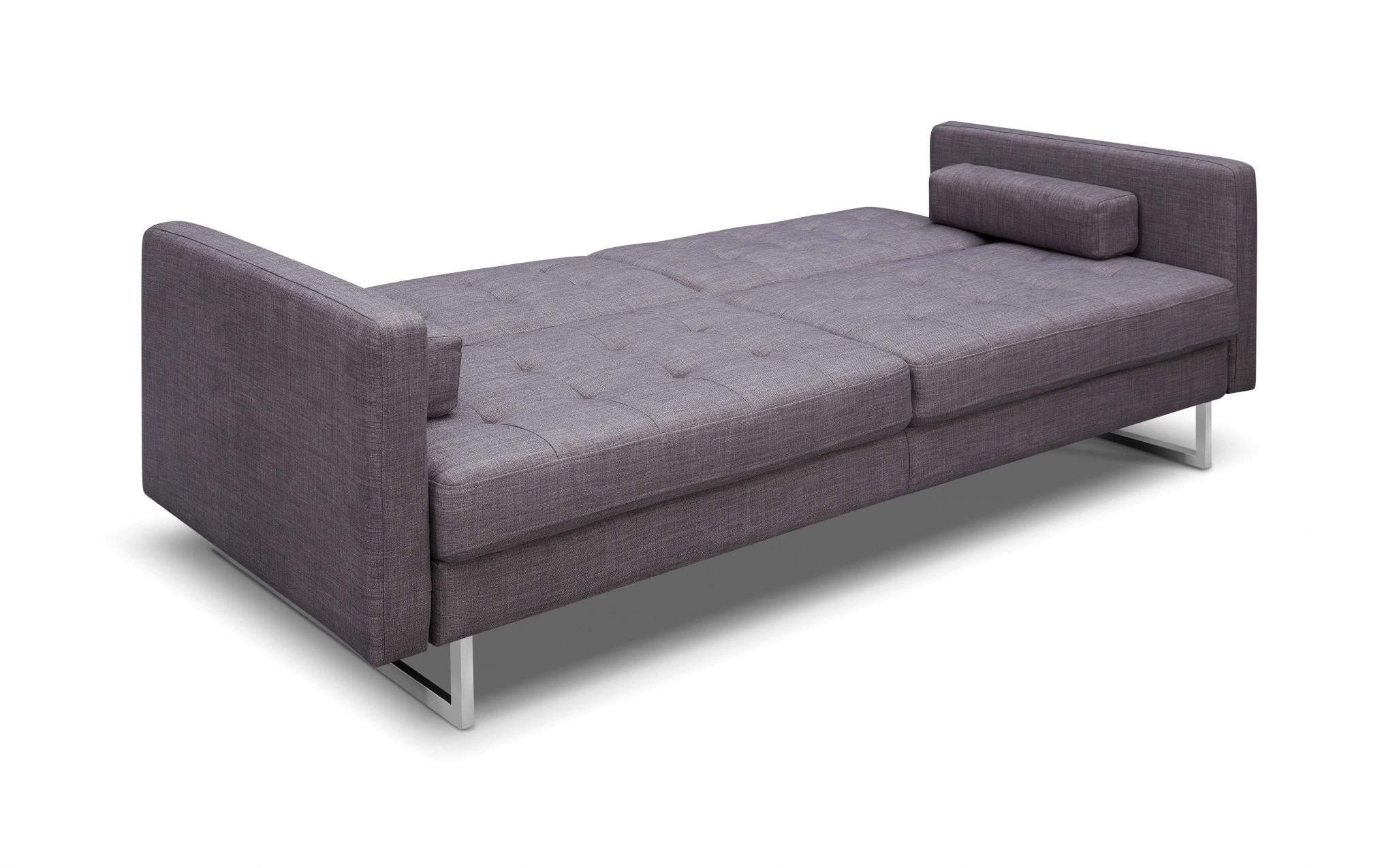 80 X 45 X 13 Gray Stainless Steel Sofa Bed