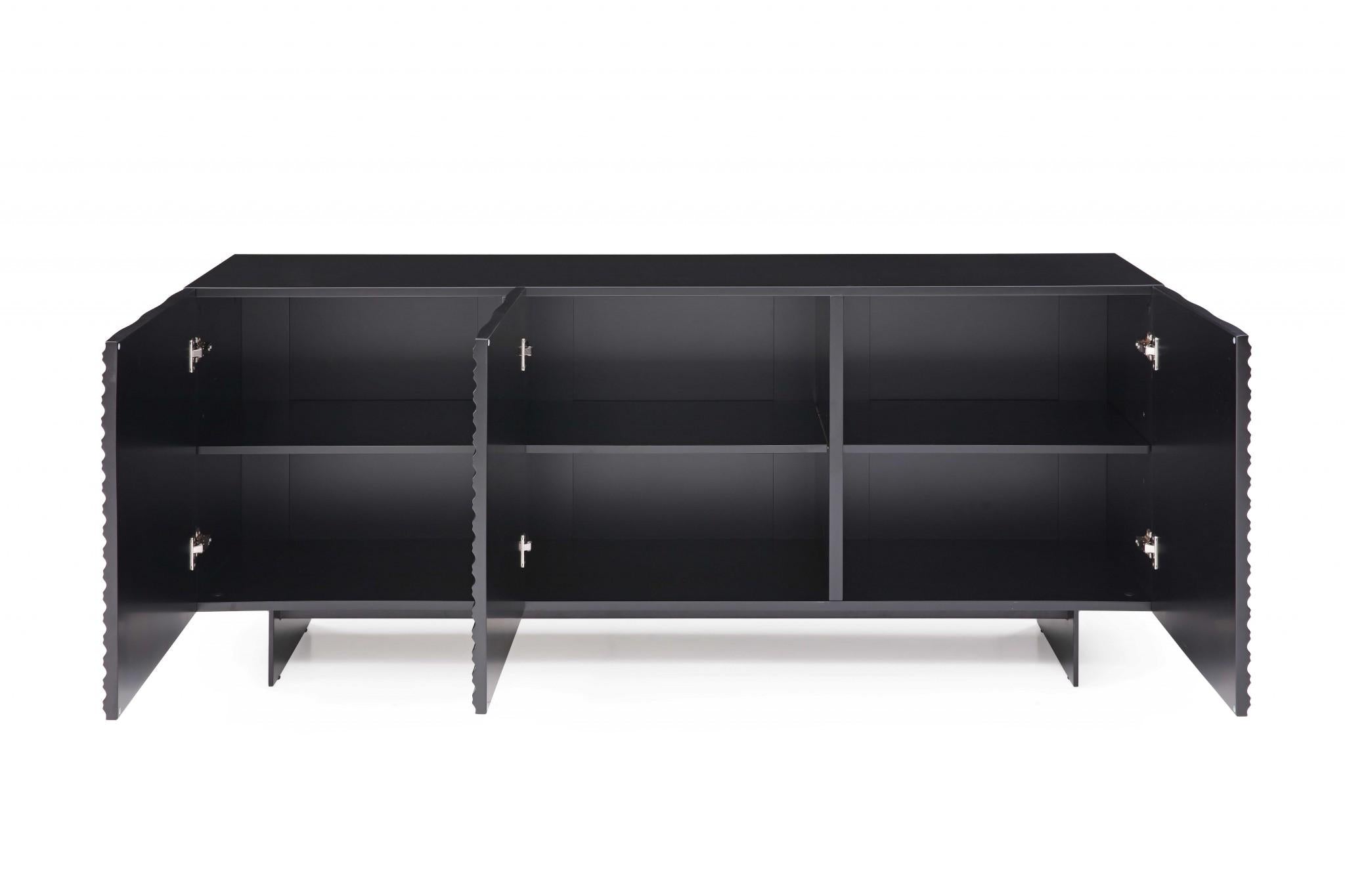 71 X 20 X 30 Black Metal Buffet