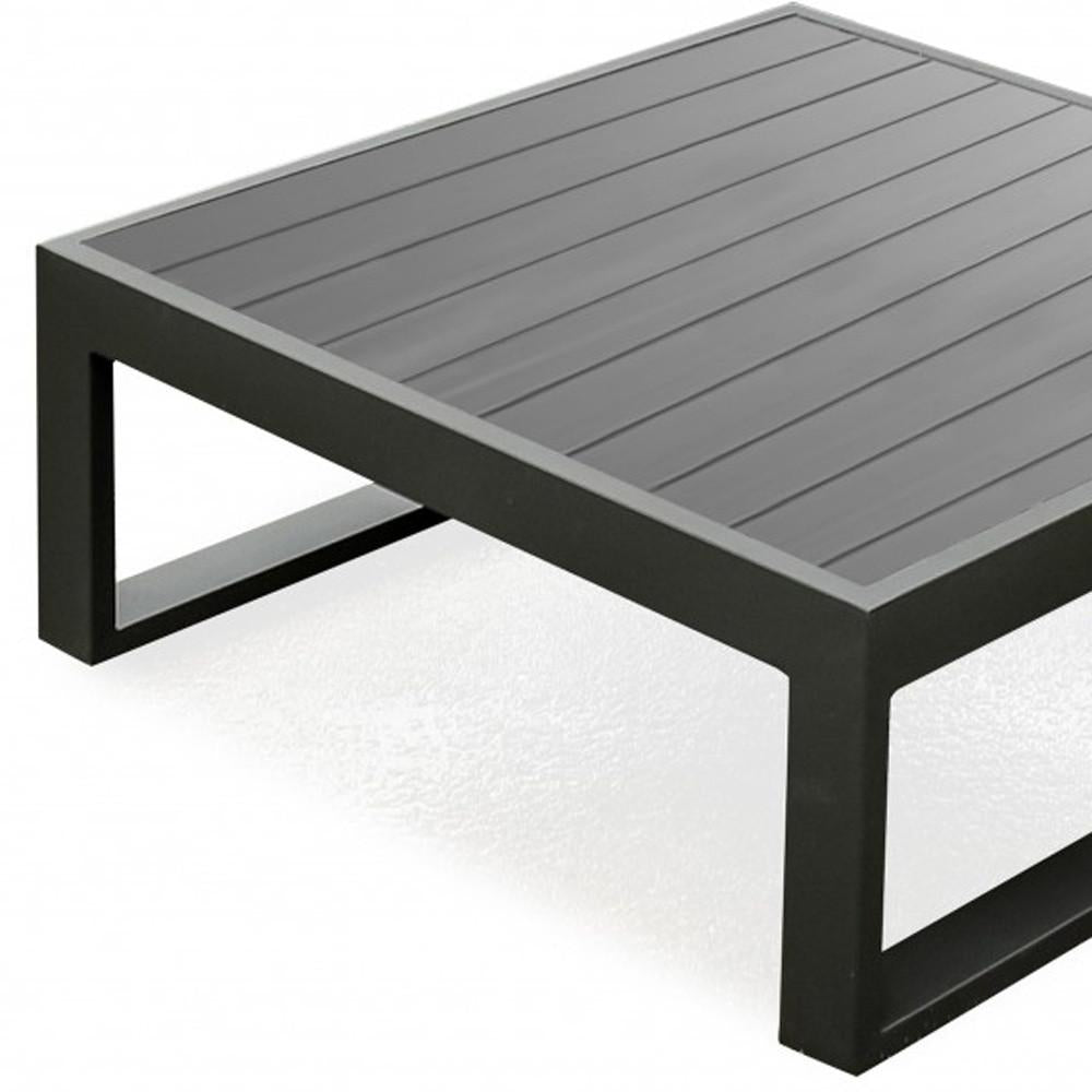 29.5 X 29.5 X 12 Gray Aluminum Coffee Table