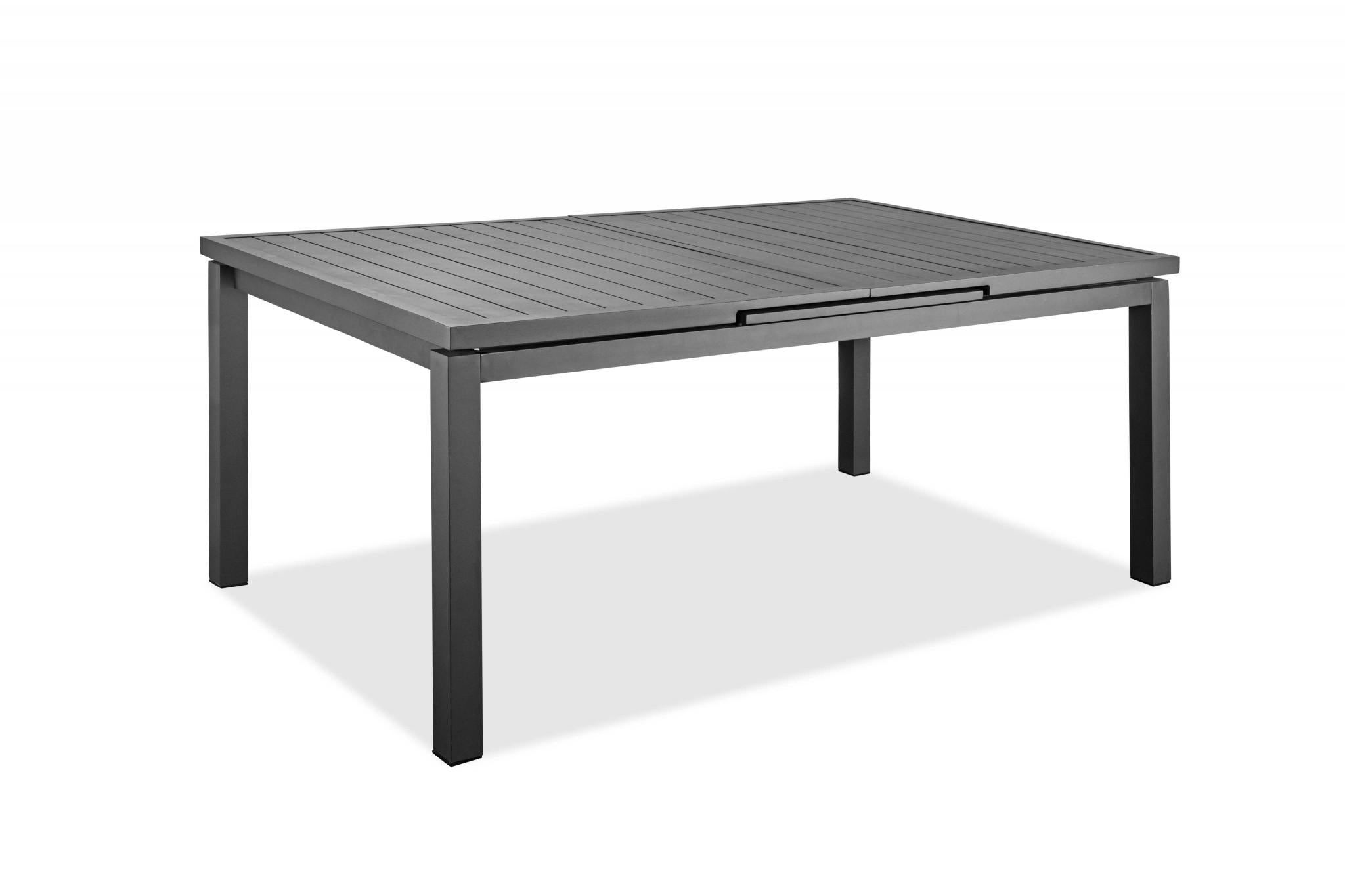 71 X 43 X 30 Gray Aluminum Extendable Dining Table