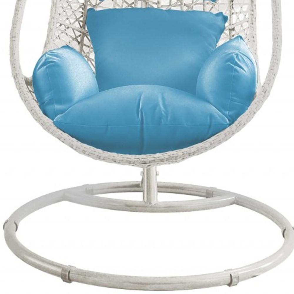 40 X 40 X 81 White Wash Hanging Egg Chair