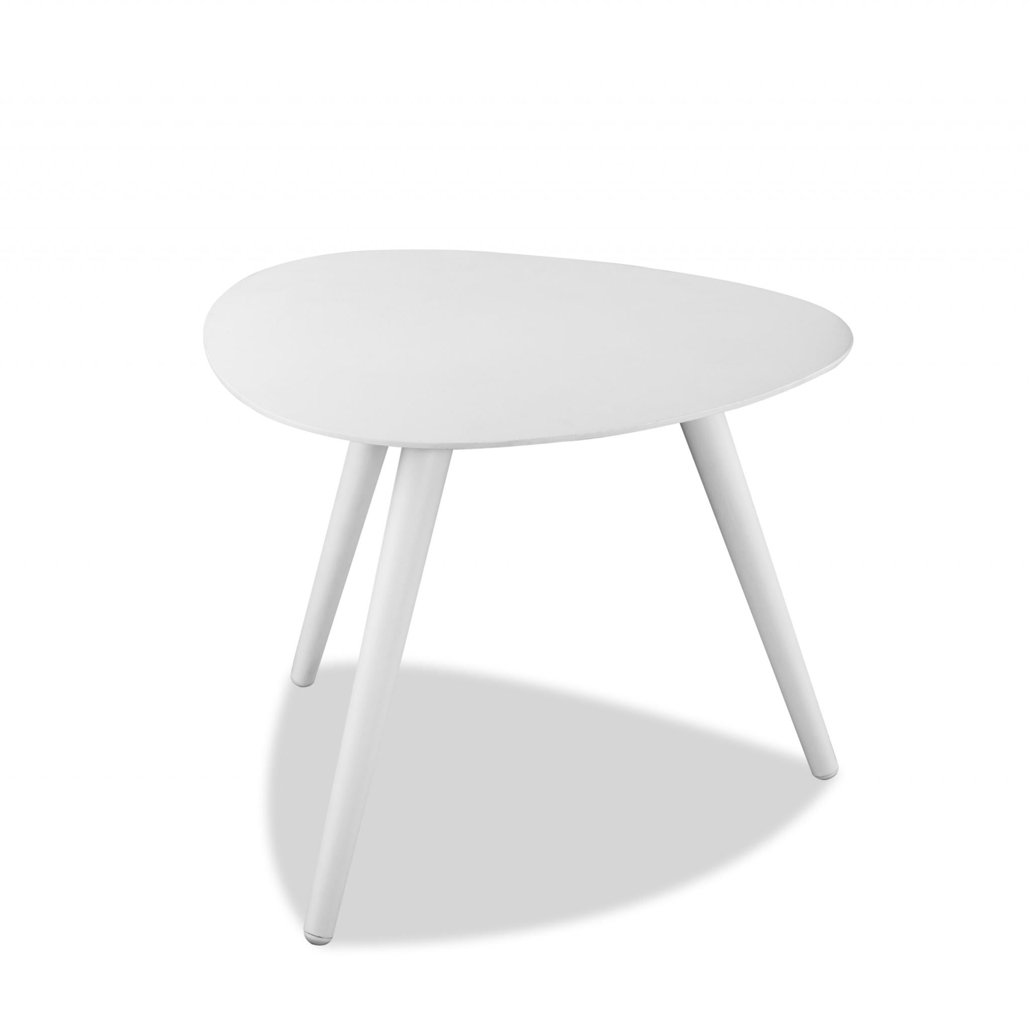 Triad White Aluminum Side Table