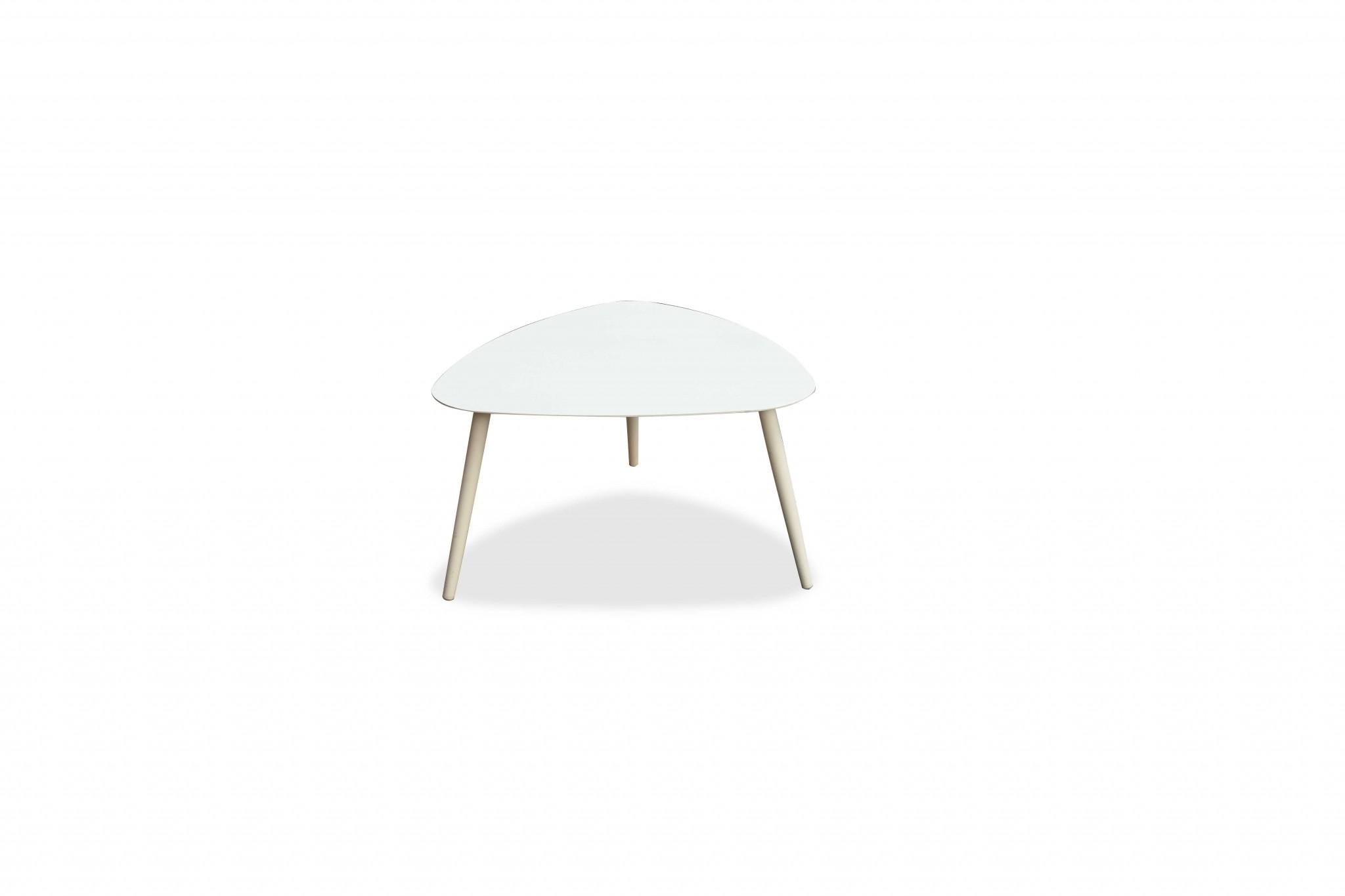 Triad White Aluminum Side Table