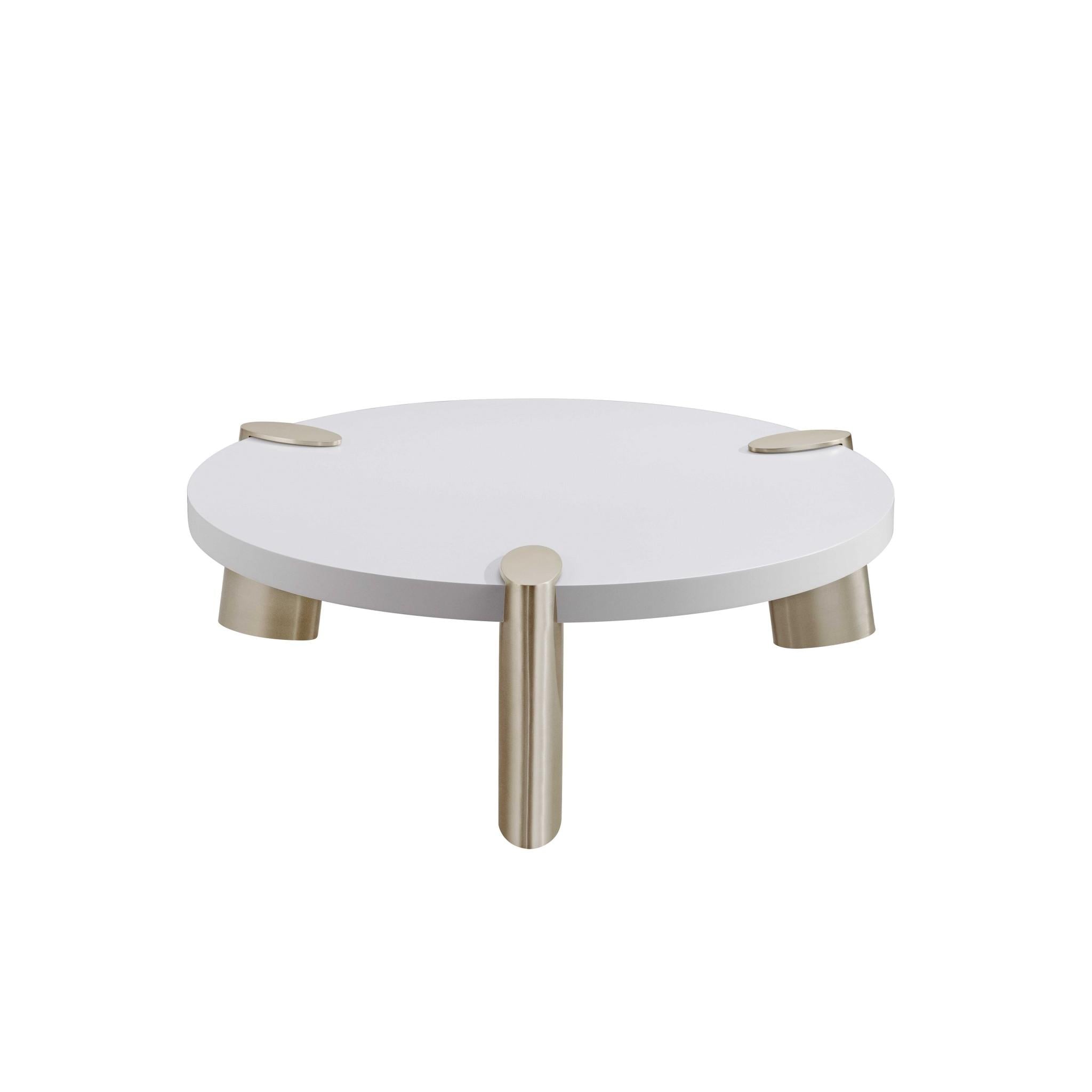 40 X 40 X 13 Matte White Finish Coffee Table