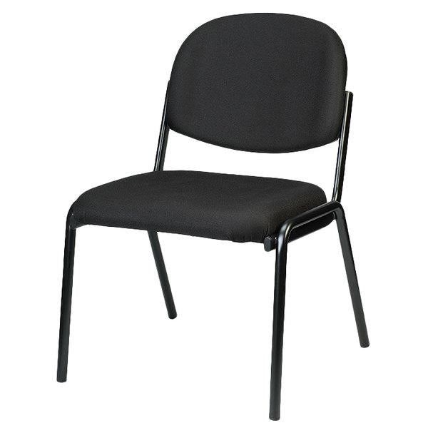 Set of 2 Deluxe Black Fabric Guest Chair