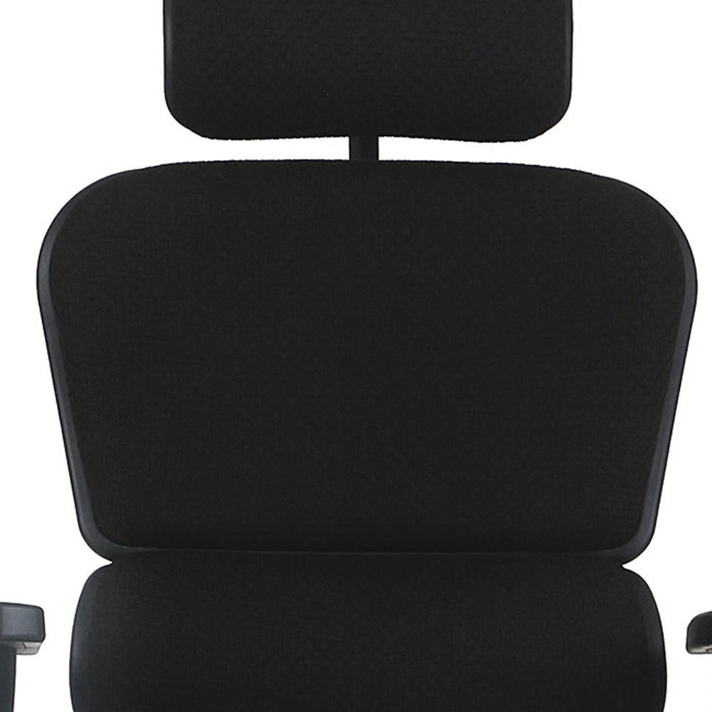 Deluxe Ergonomic Black Leather Executive Office Chair