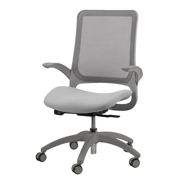 Grey Mesh Ventilated Rolling Office Desk Chair