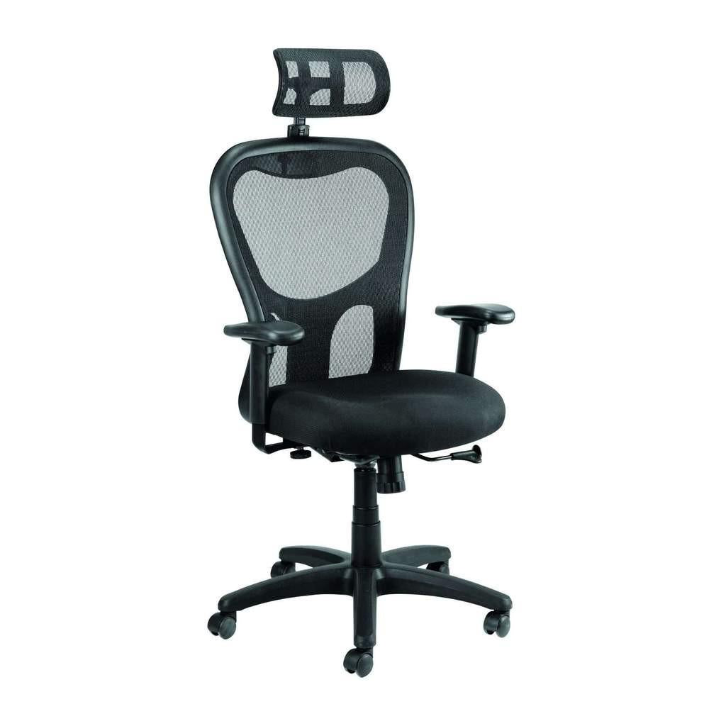 Black Mesh Fabric Rolling Office Desk  Chair