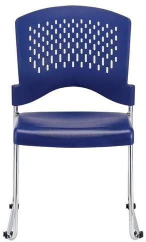 Set of 4 Navy Professional Plastic Guest Chairs