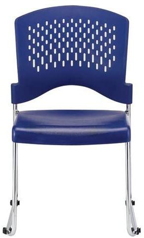 Set of 4 Navy Professional Plastic Guest Chairs