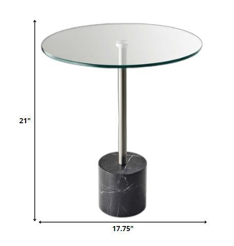 Brushed Steel End Table