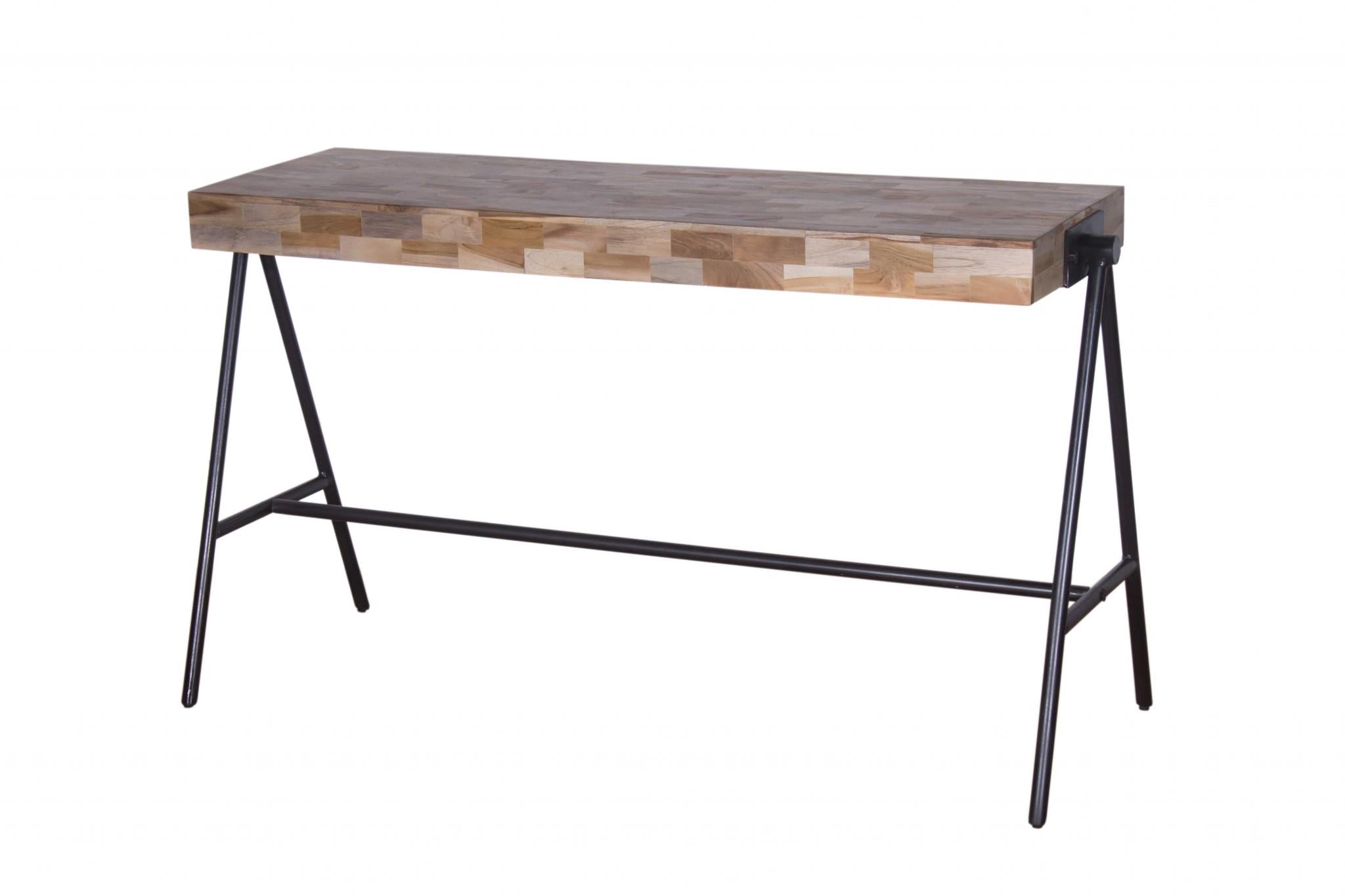 Boho Natural Narrow A Frame Wood  Table Desk