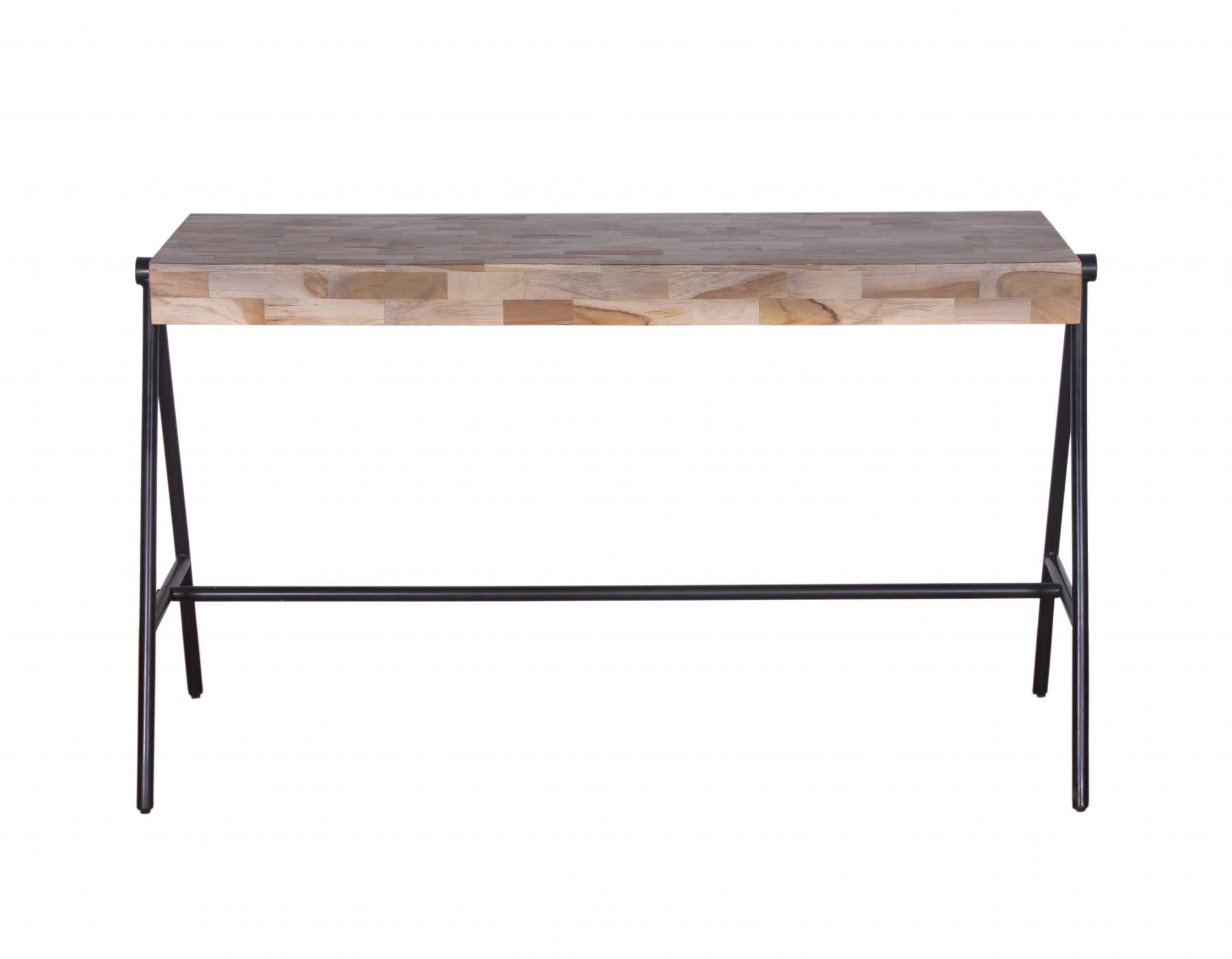 Boho Natural Narrow A Frame Wood  Table Desk