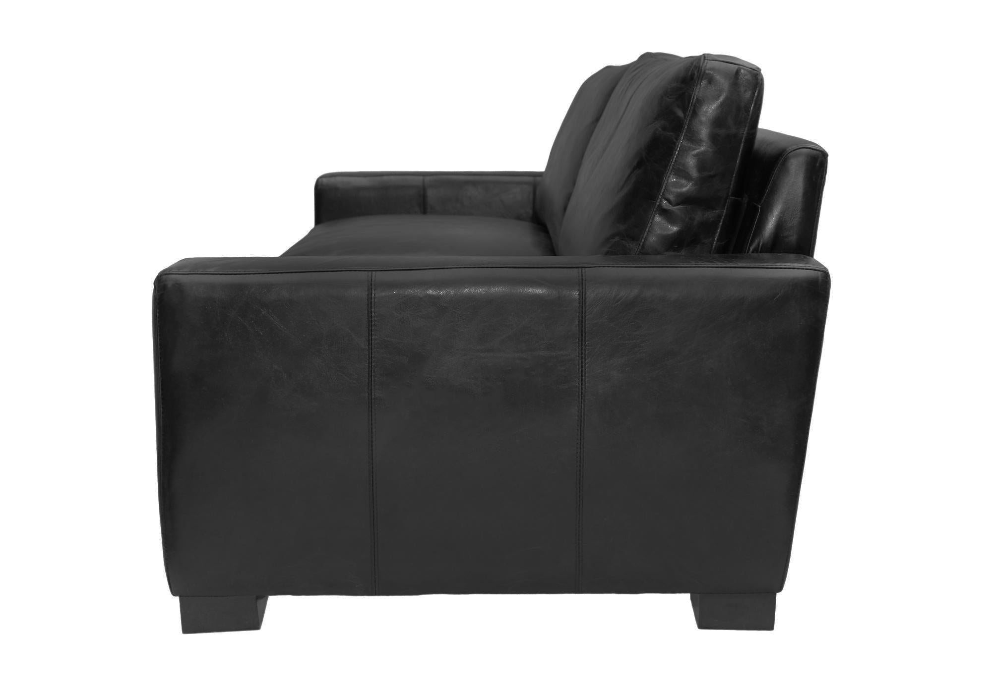 Black Full Classic Sofa 3 Seater