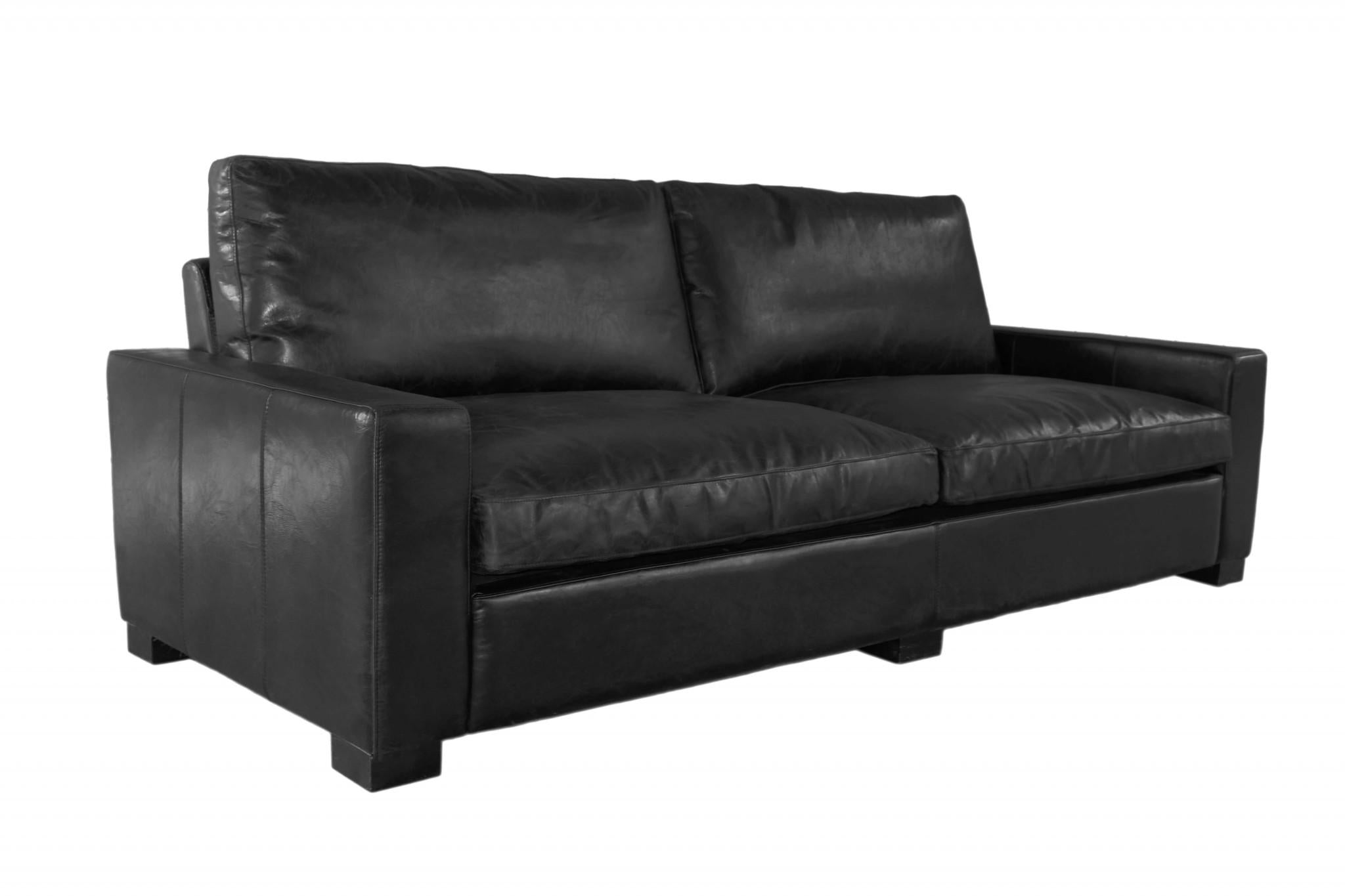 Black Full Classic Sofa 3 Seater