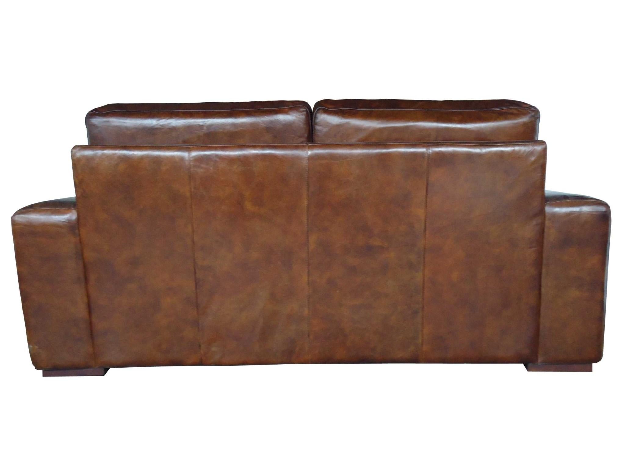 Brown Full Classic Sofa 2 Seater