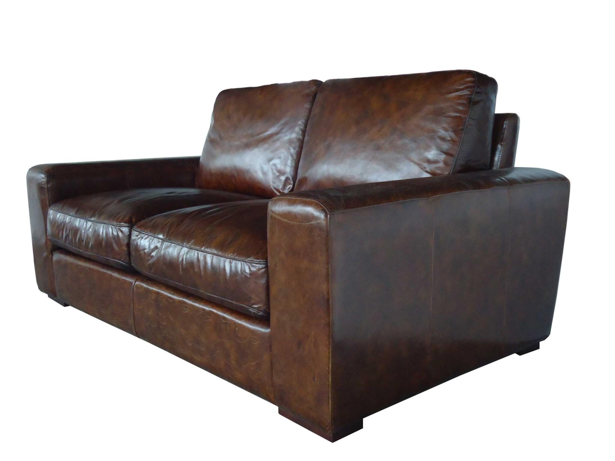 Brown Full Classic Sofa 2 Seater