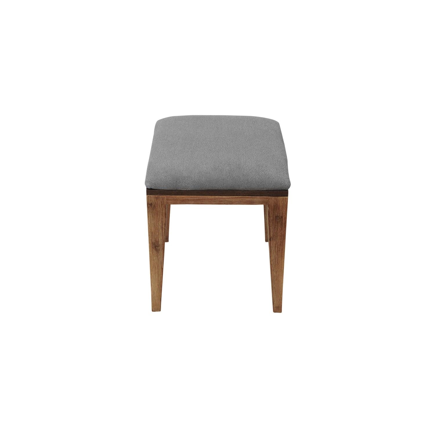 Gray and Natural Acacia Wood Stool