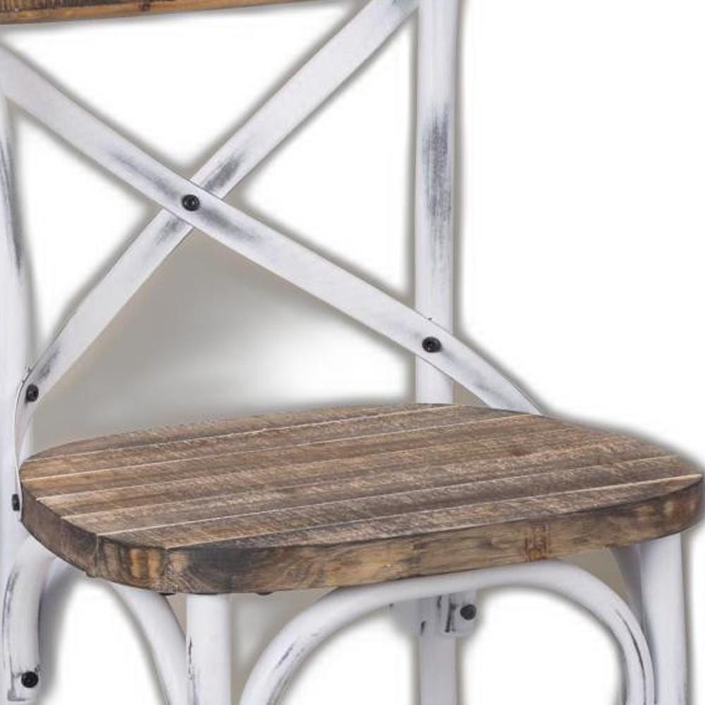 Antique White Wooden Bar Chair