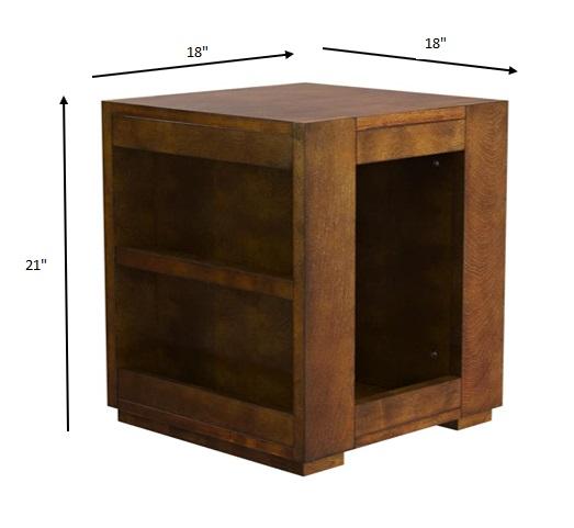 Espresso Wood Finish Open Look End Table