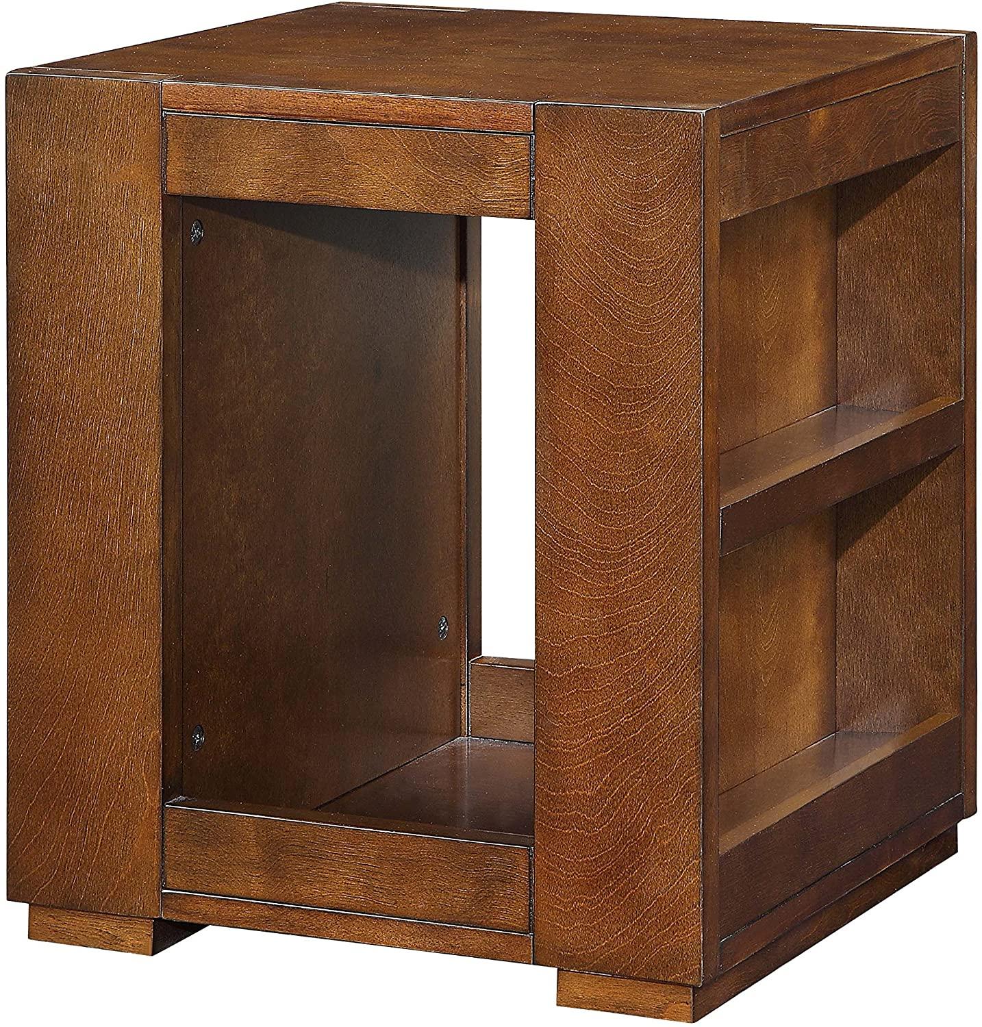 Espresso Wood Finish Open Look End Table