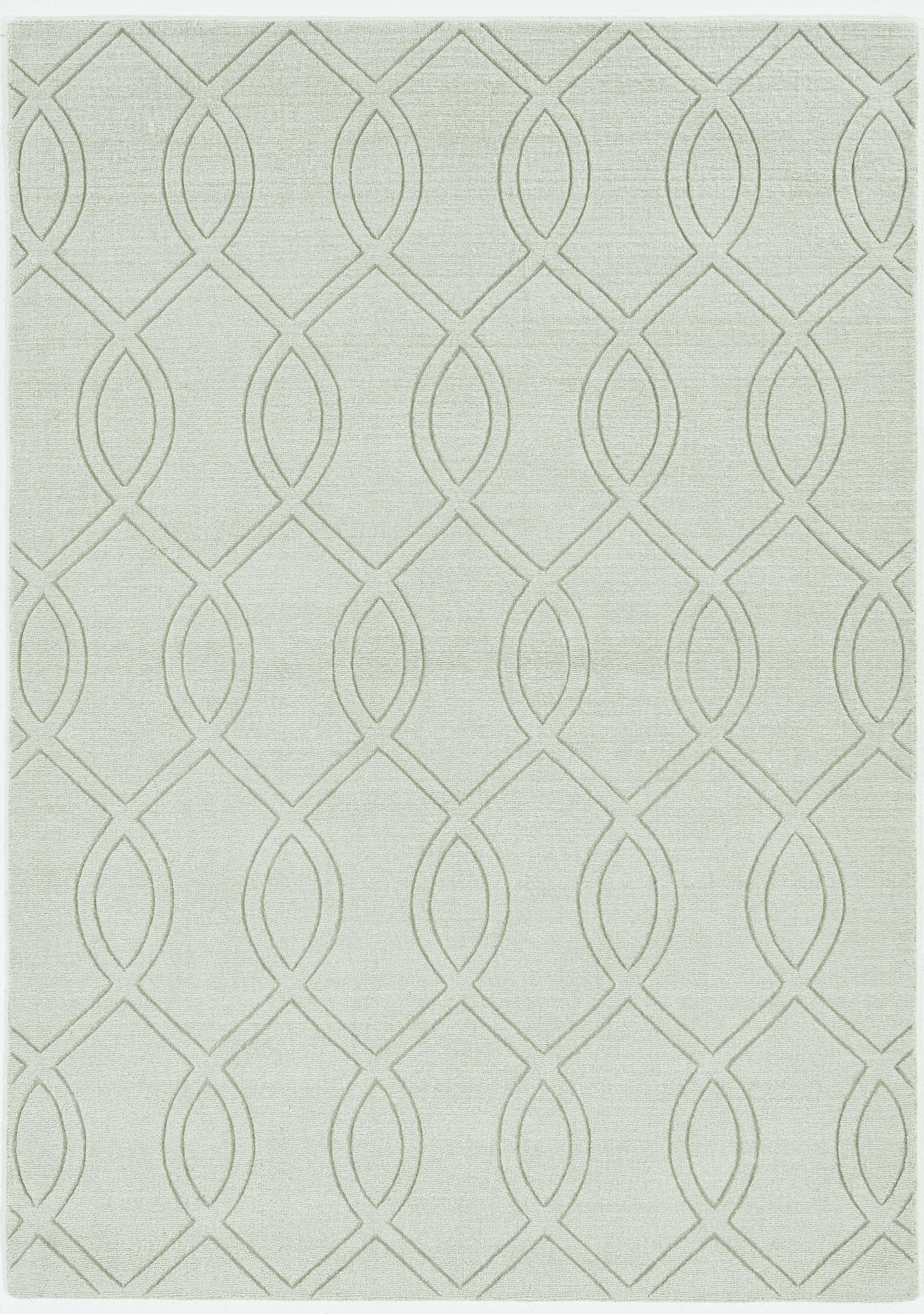 8' Ivory  Polyester Rug