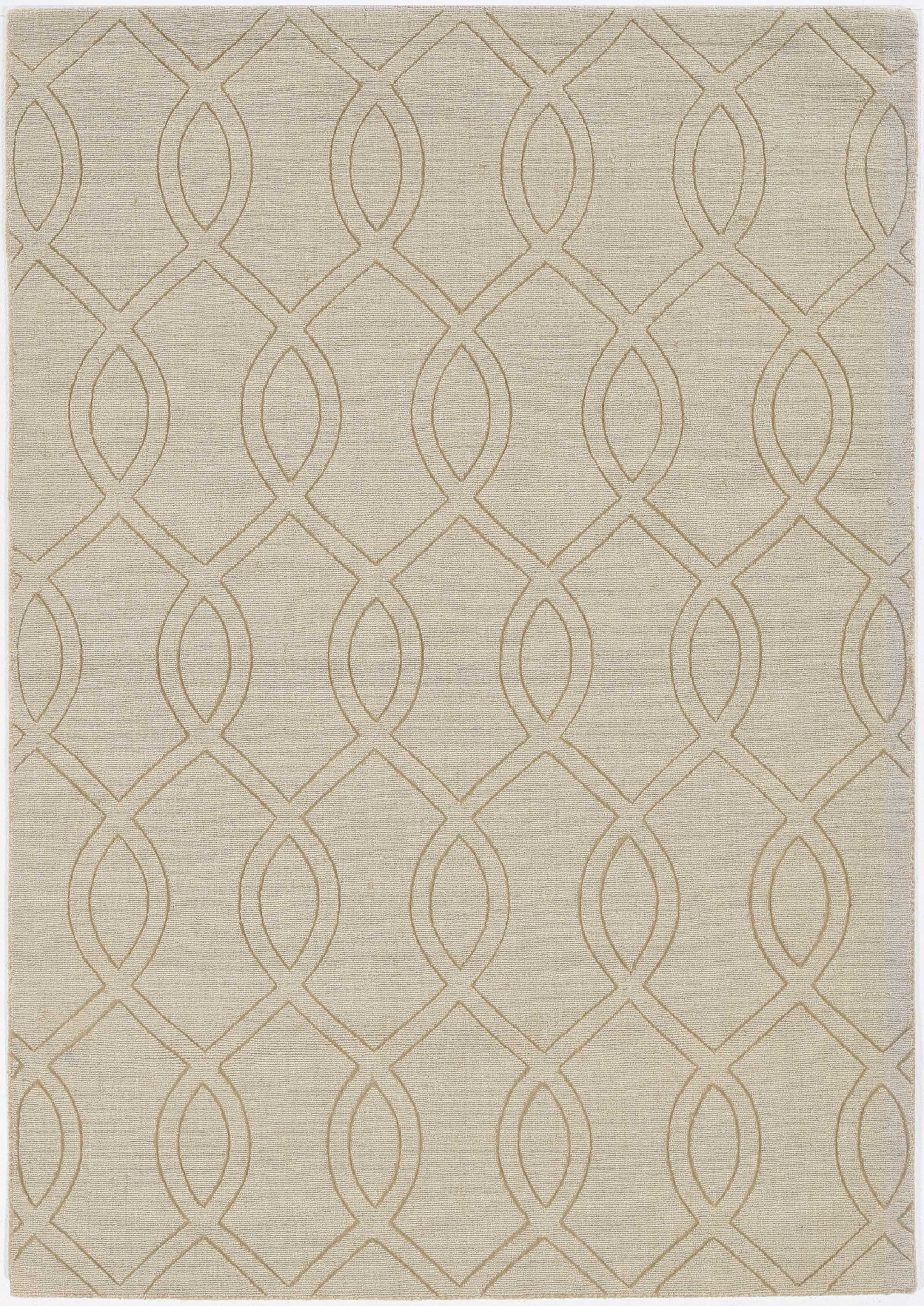 8' Beige Polyester Rug