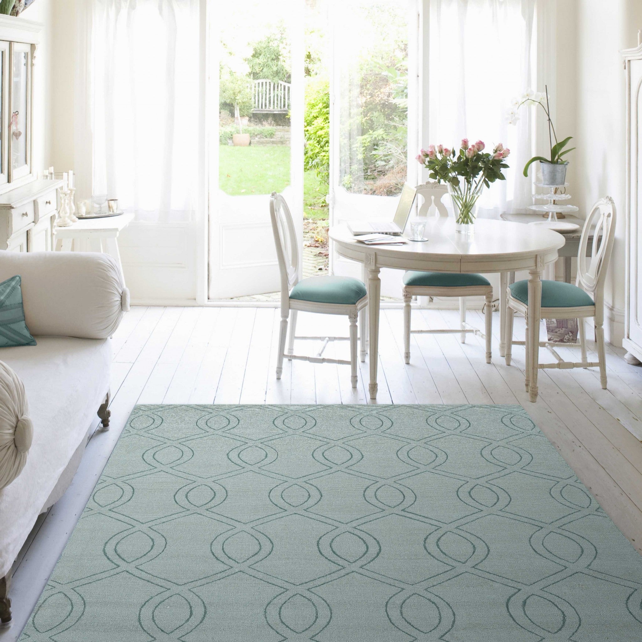 5' x 7' Ocean Polyester Rug
