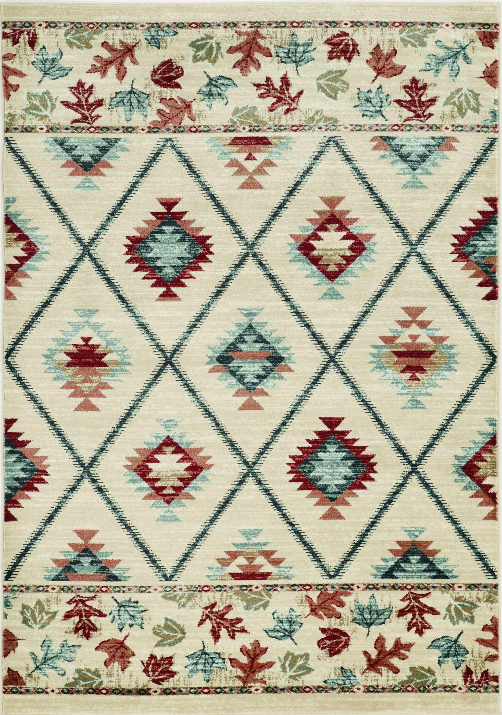 8' x 10' Ivory Lodge Area Rug