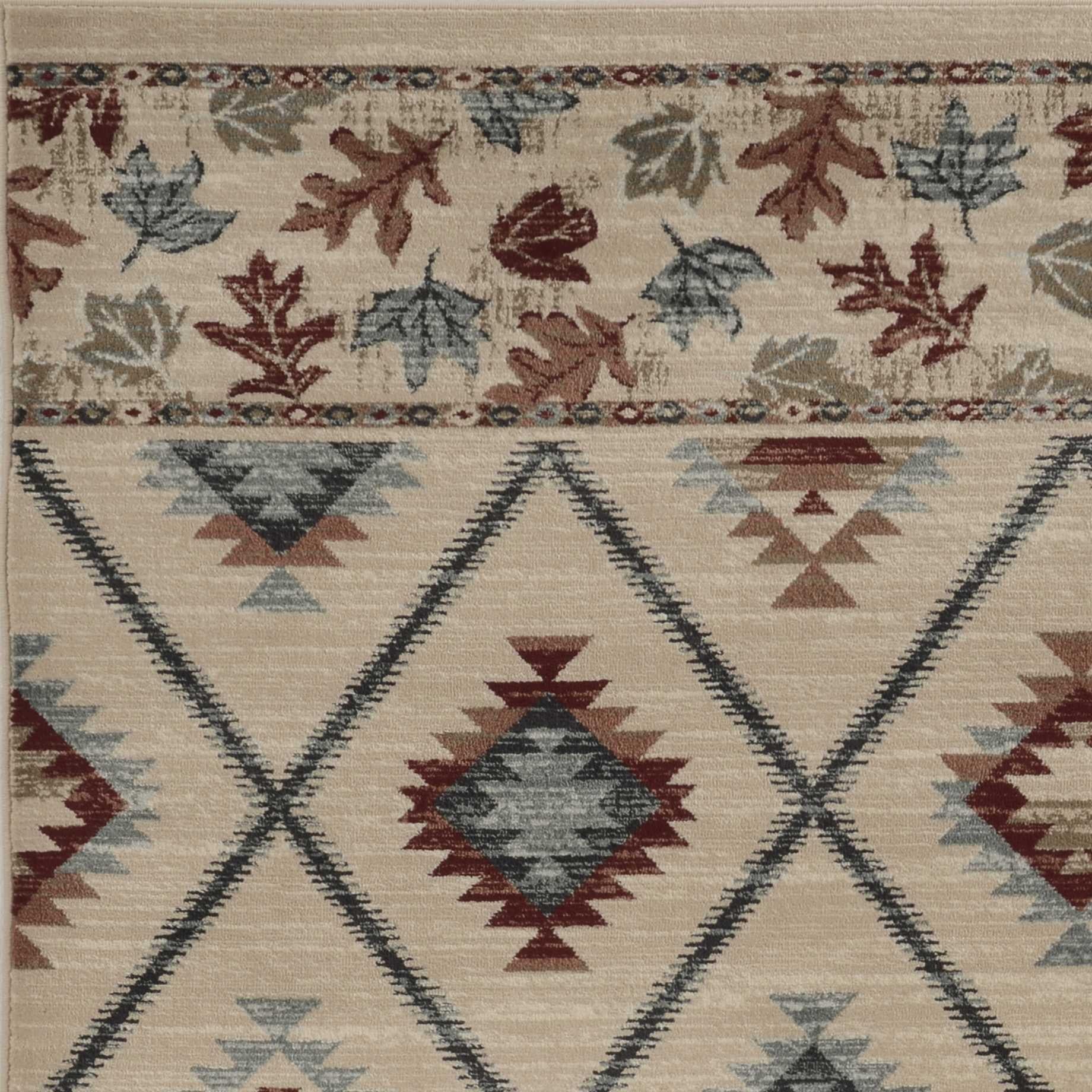 8' x 10' Ivory Lodge Area Rug