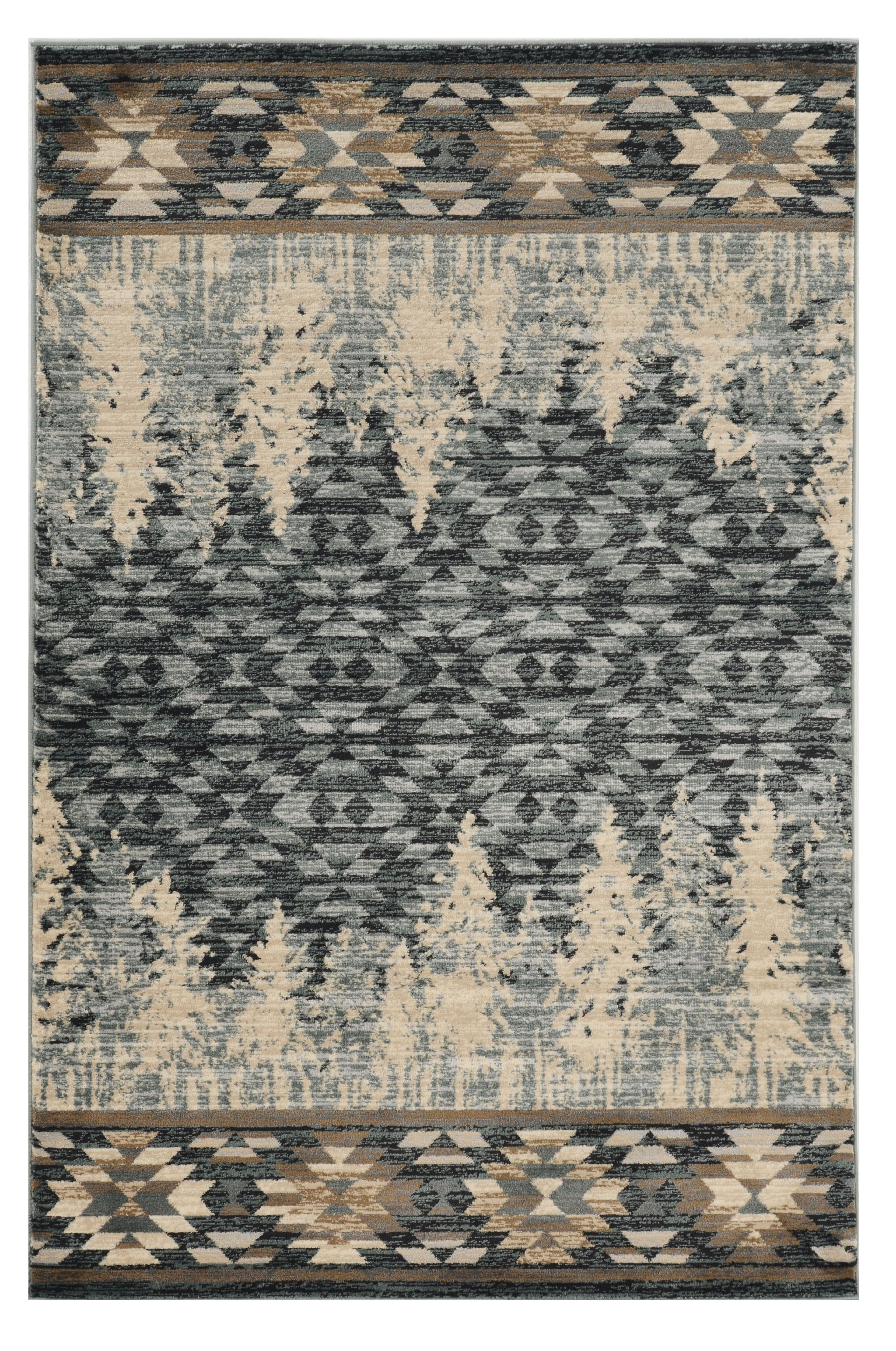 8'x10' Slate Blue Machine Woven Pinegrove Lodge Indoor Area Rug Default Title