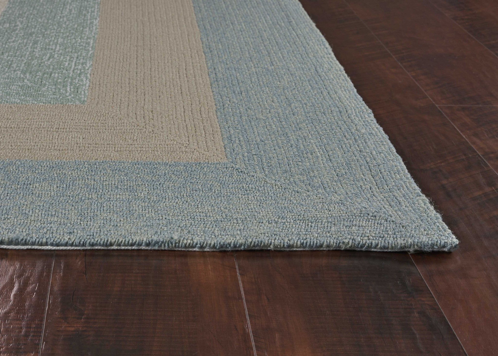 60 X 90 Ivory  Blue Polyester Rug