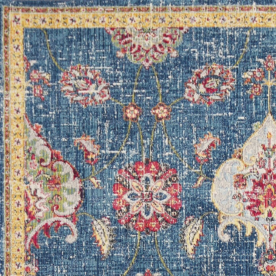 94 X 134 Blue Polypropylene Rug