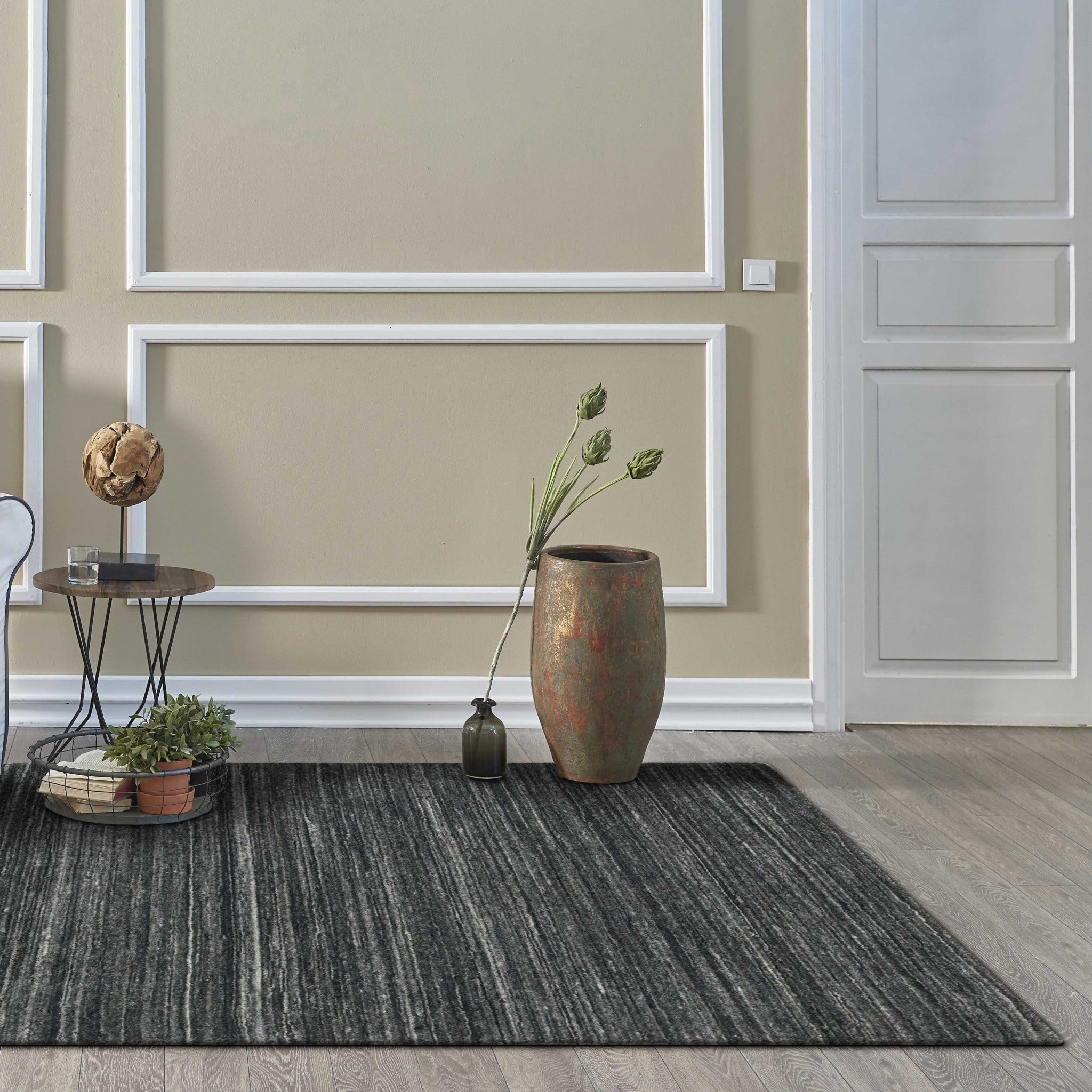 96 X 120 Charcoal Pet Yarn Rug