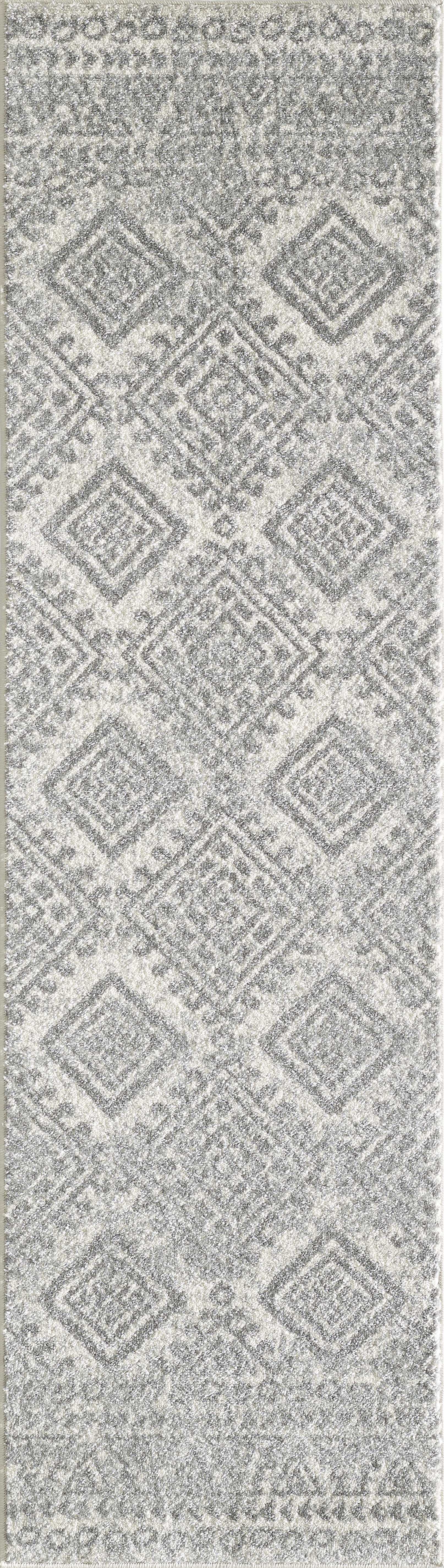 2' x 7' Ivory or Grey Polypropylene Area Rug