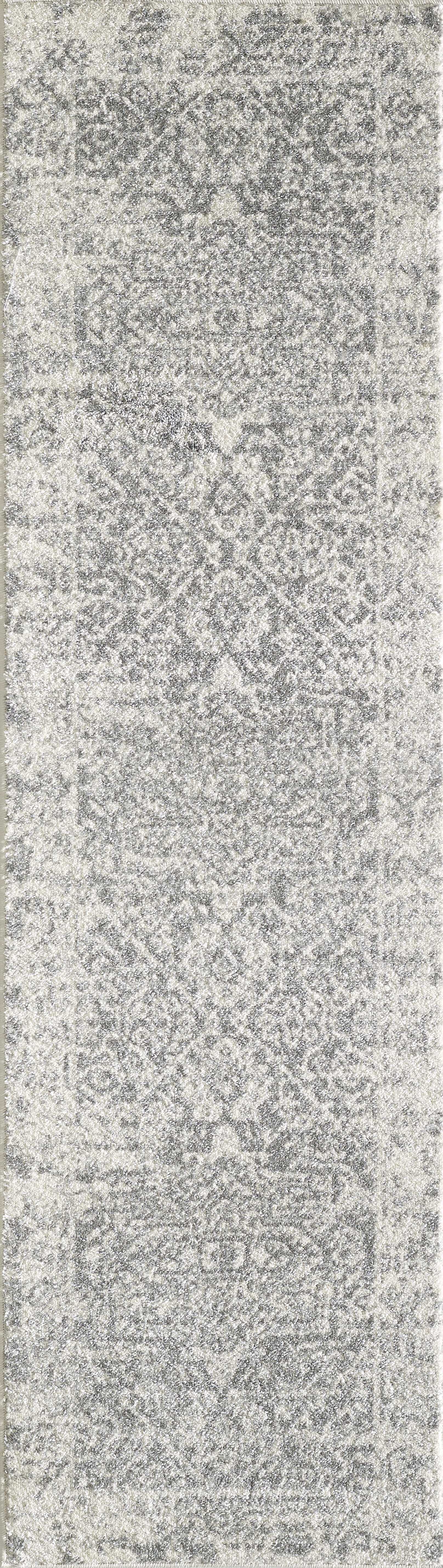 7' x 9' Grey Medallion Indoor Area Rug