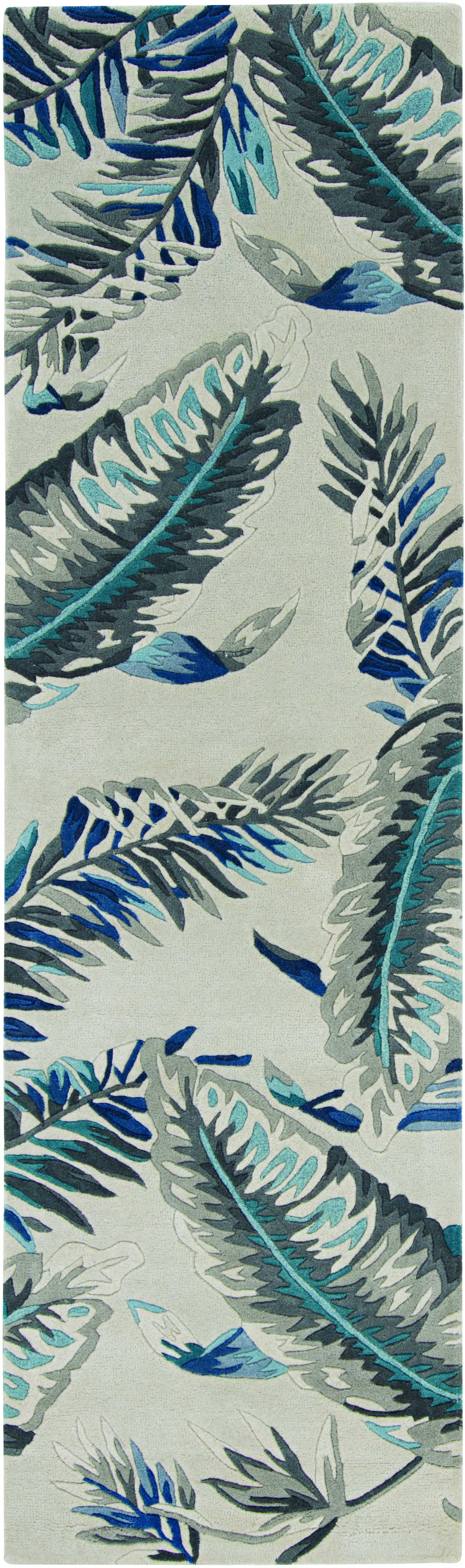 96 X 126 Grey or  Blue Wool Rug