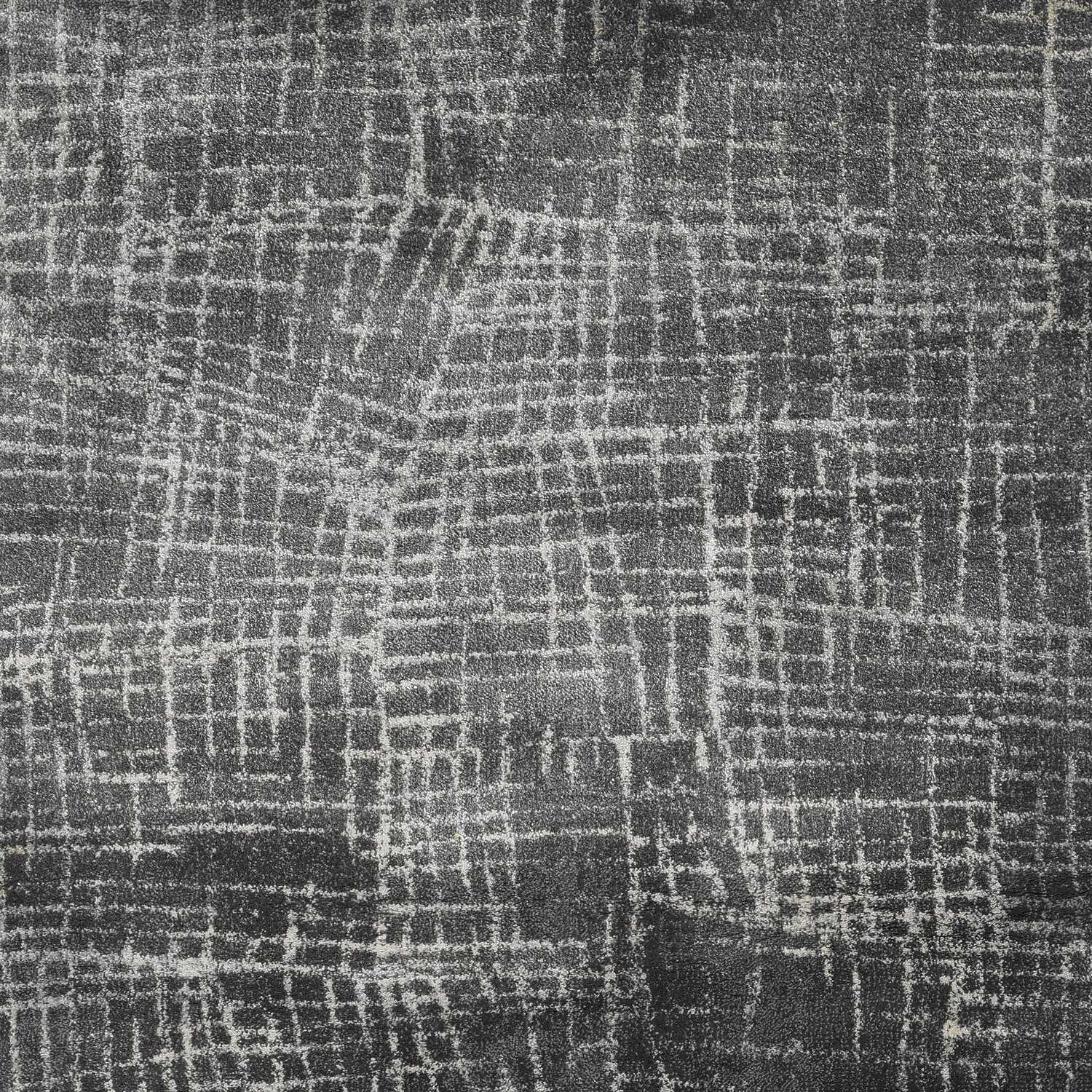 9'x13' Grey Machine Woven Scratch Indoor Area Rug