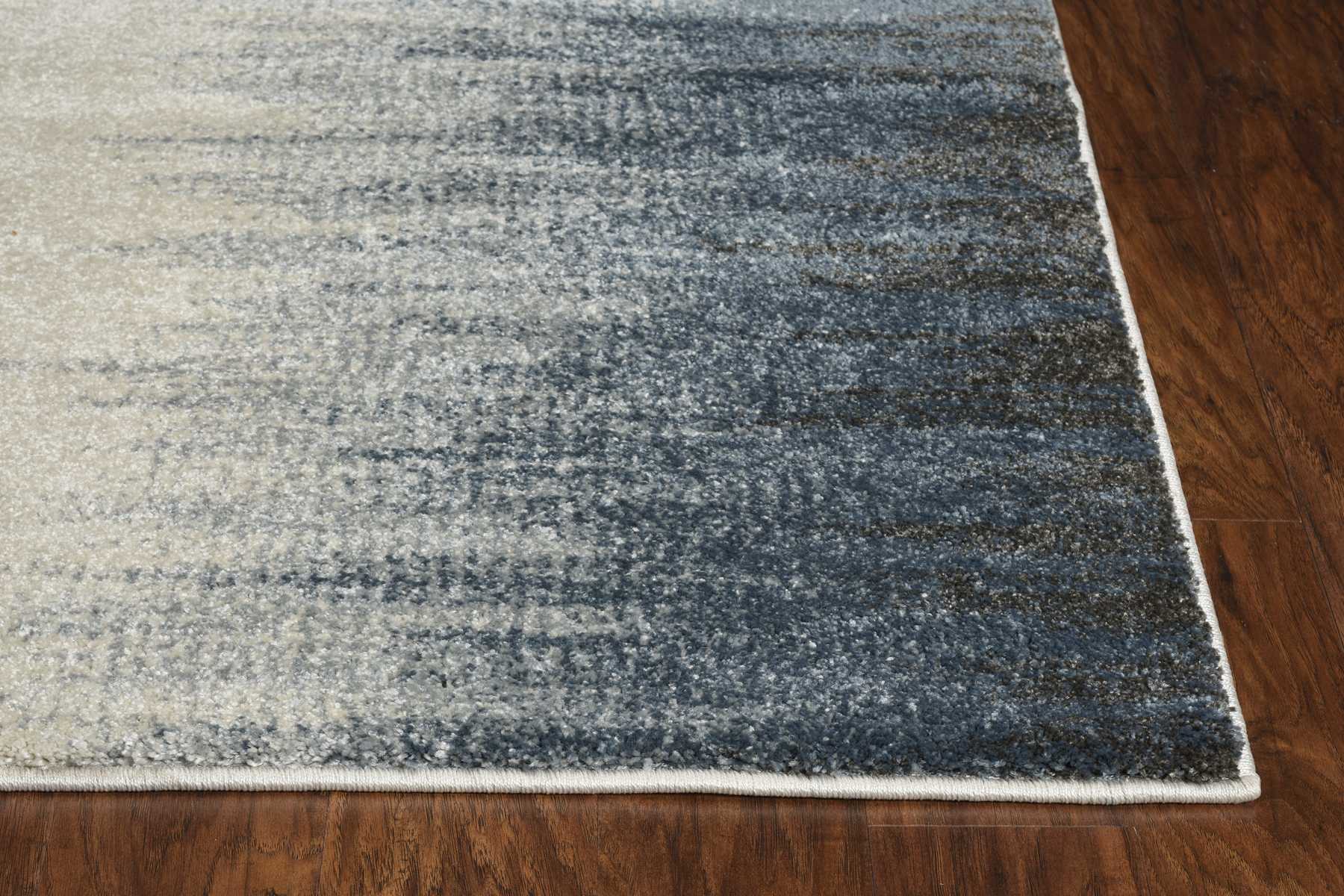 3' x 5'  Ivory Blue Gradient Area Rug