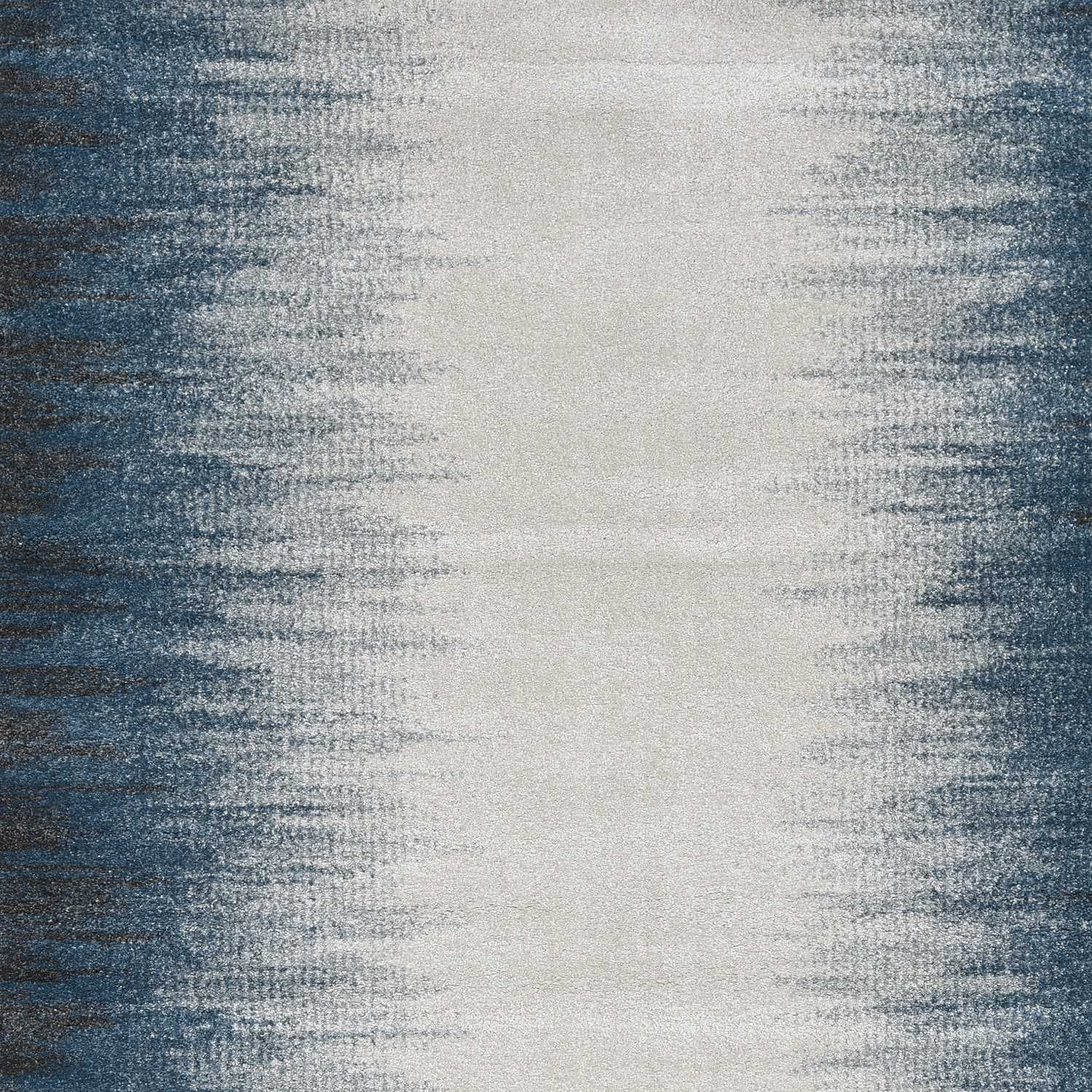 5' x 8' Ivory or Blue Gradient Bordered Indoor Area Rug Default Title