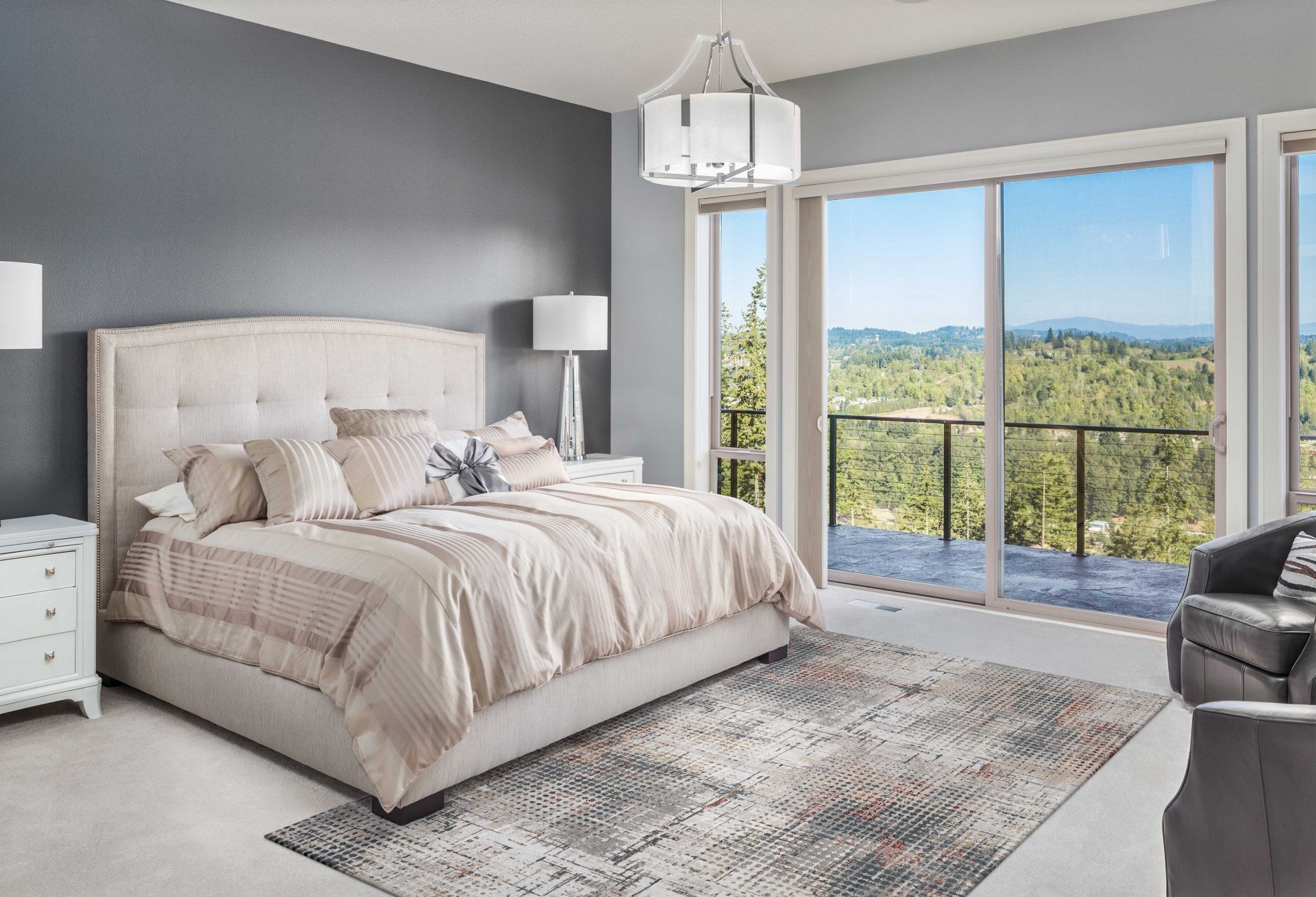 5'x8' Grey Brick Machine Woven Abstract Indoor Area Rug Default Title