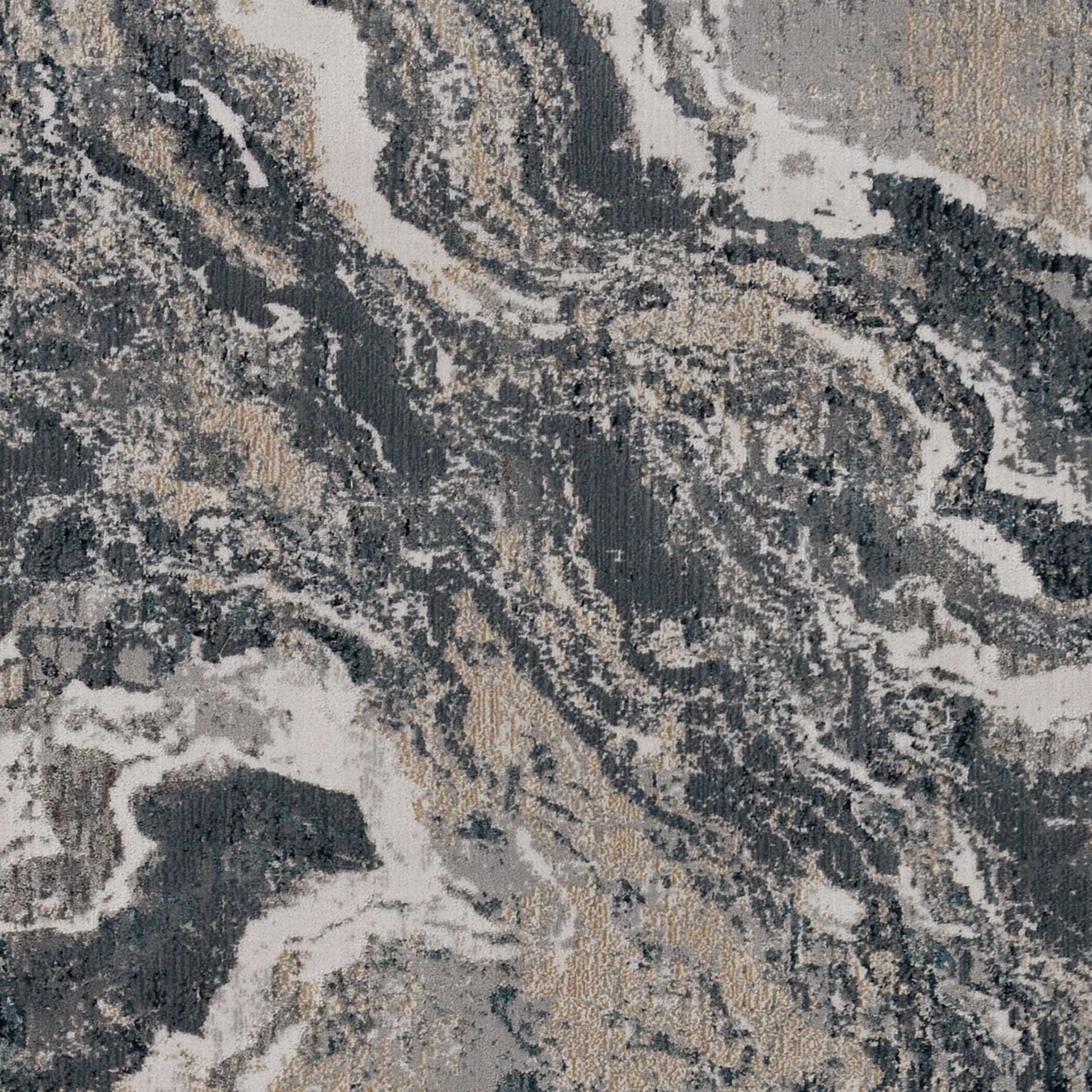 3' x 5' Grey Polypropylene and Polyester Rug Default Title