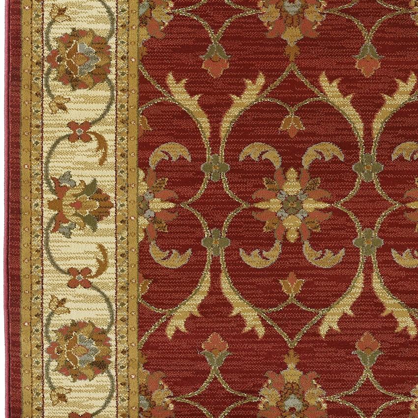 63" X 63" Red or  Ivory  Polypropylene Rug Default Title