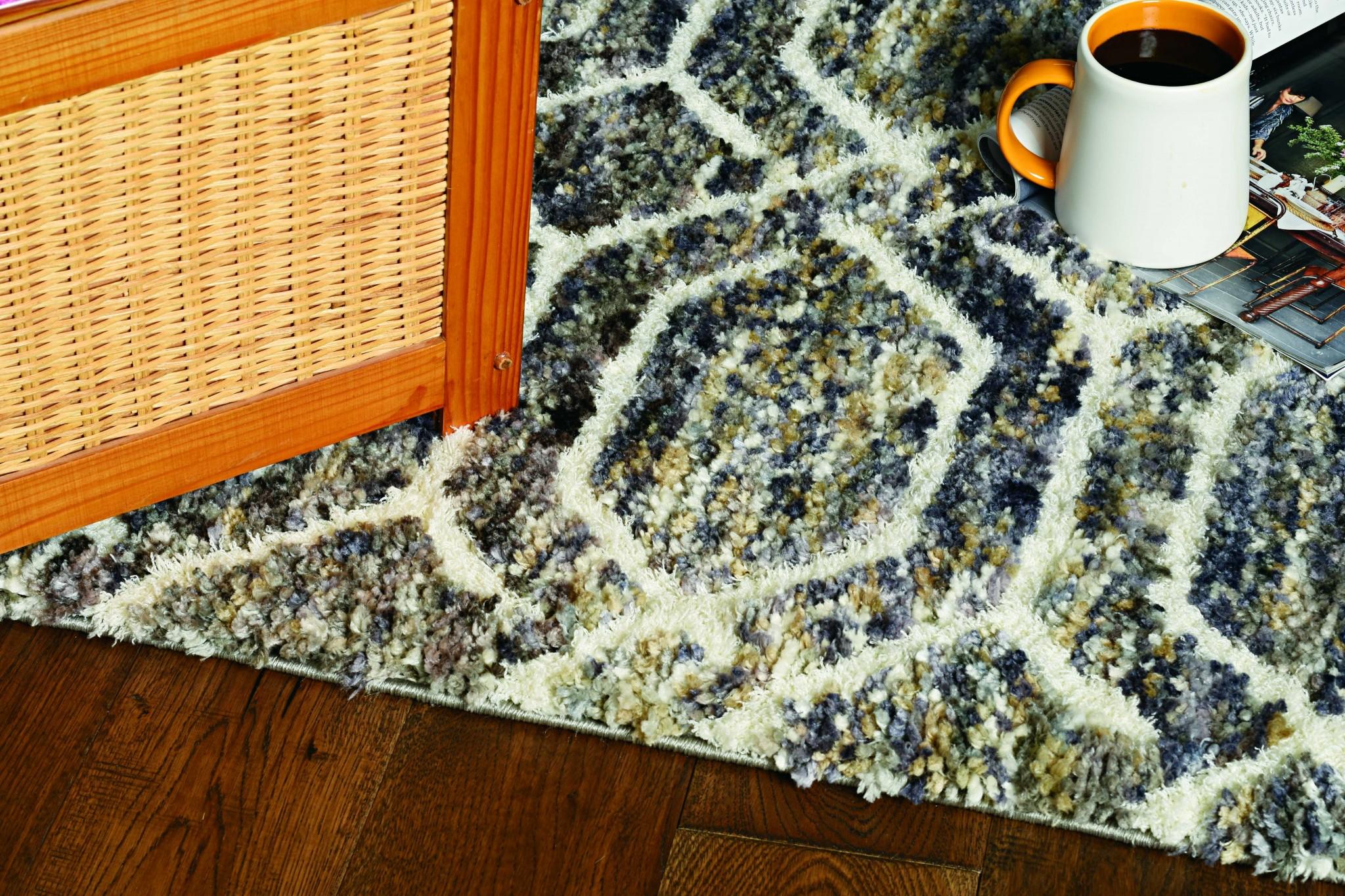 8'x10' Silver Ivory Hand Tufted Vermicular Indoor Area Rug